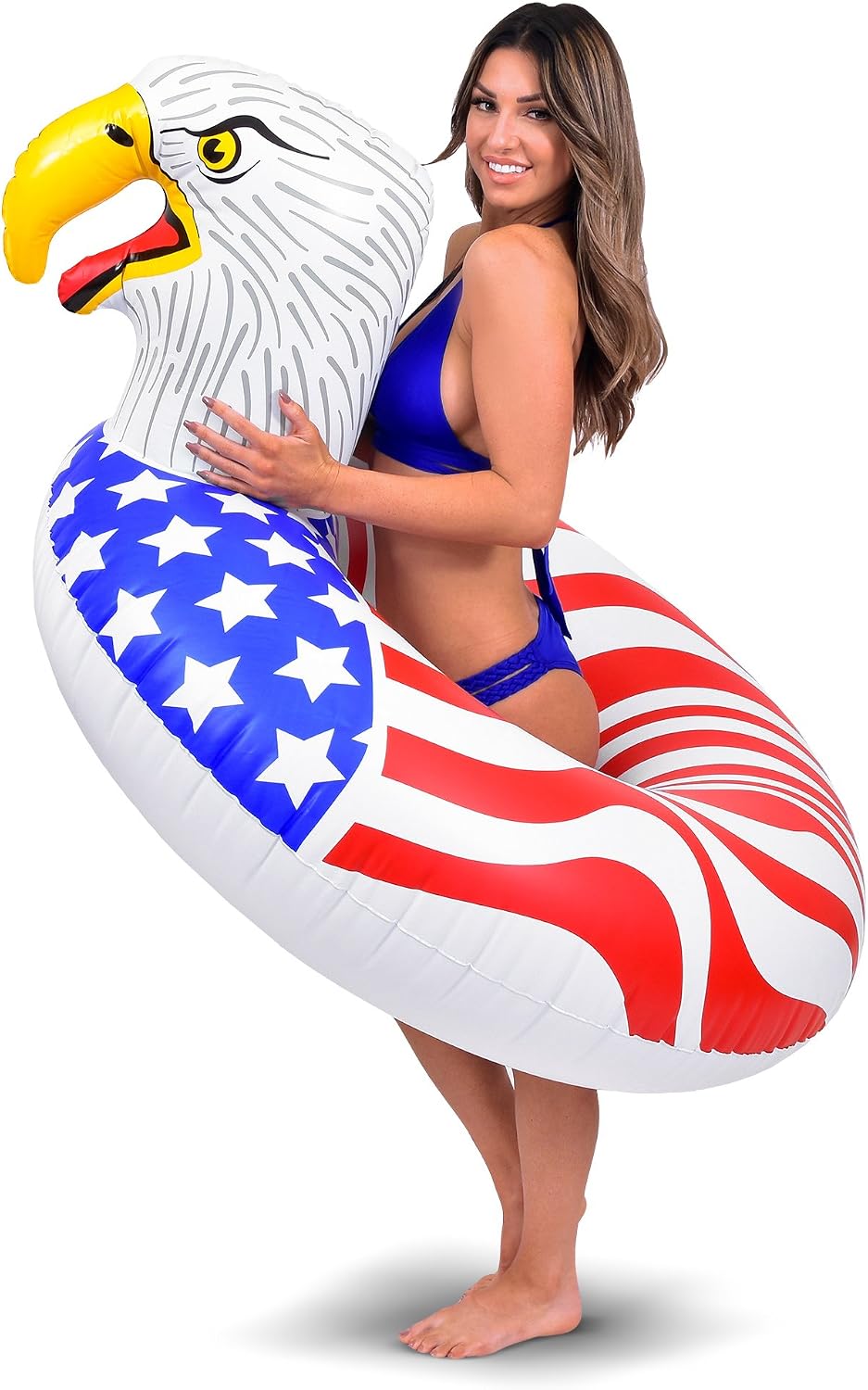 GoFloats American Eagle Party Tube Inflatable Raft, Float In Style (for Adults and Kids)