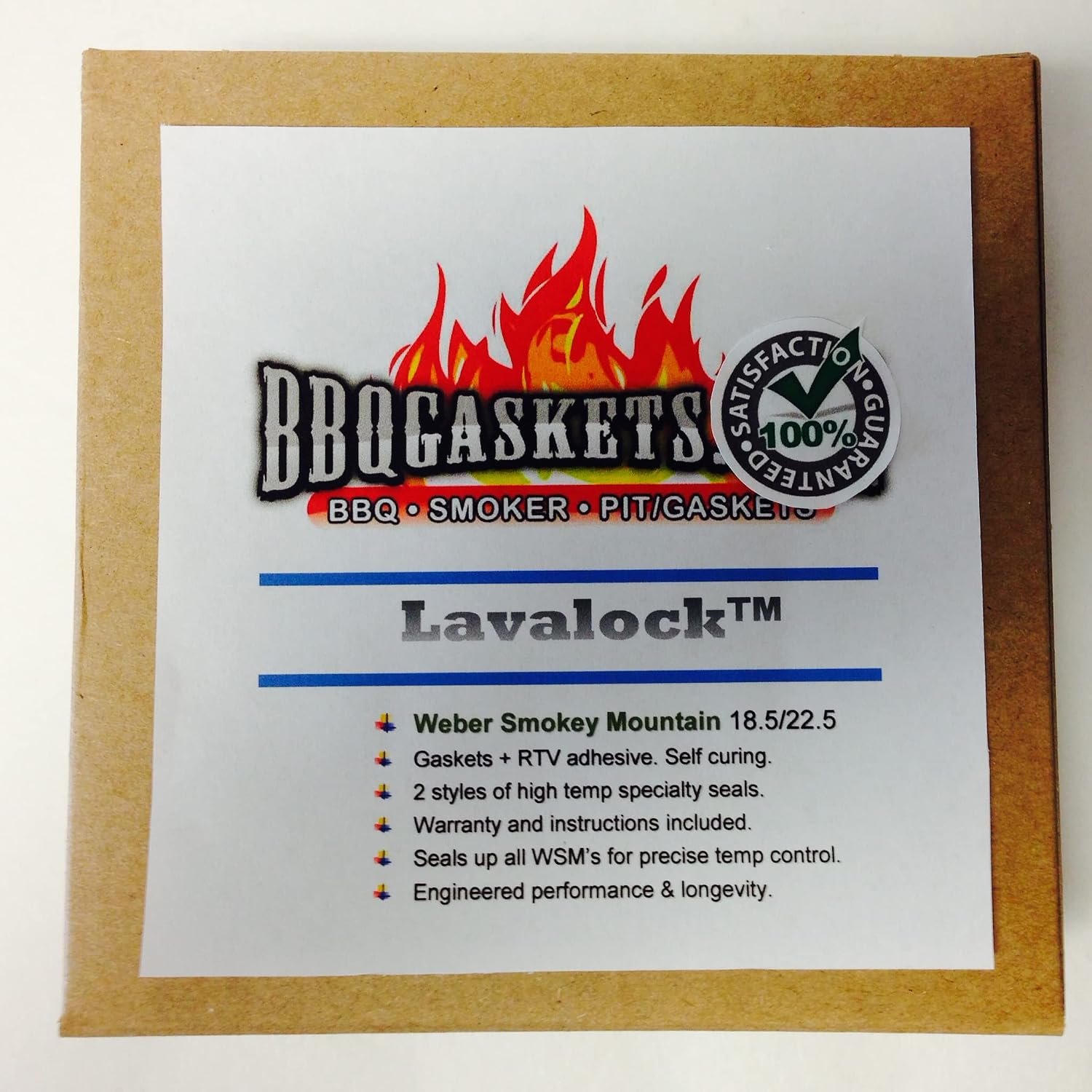 LavaLock Gasket Kit for Weber Smokey Mountain WSM 18.5 22.5 for Nomex RTV Grill Gasket Seal