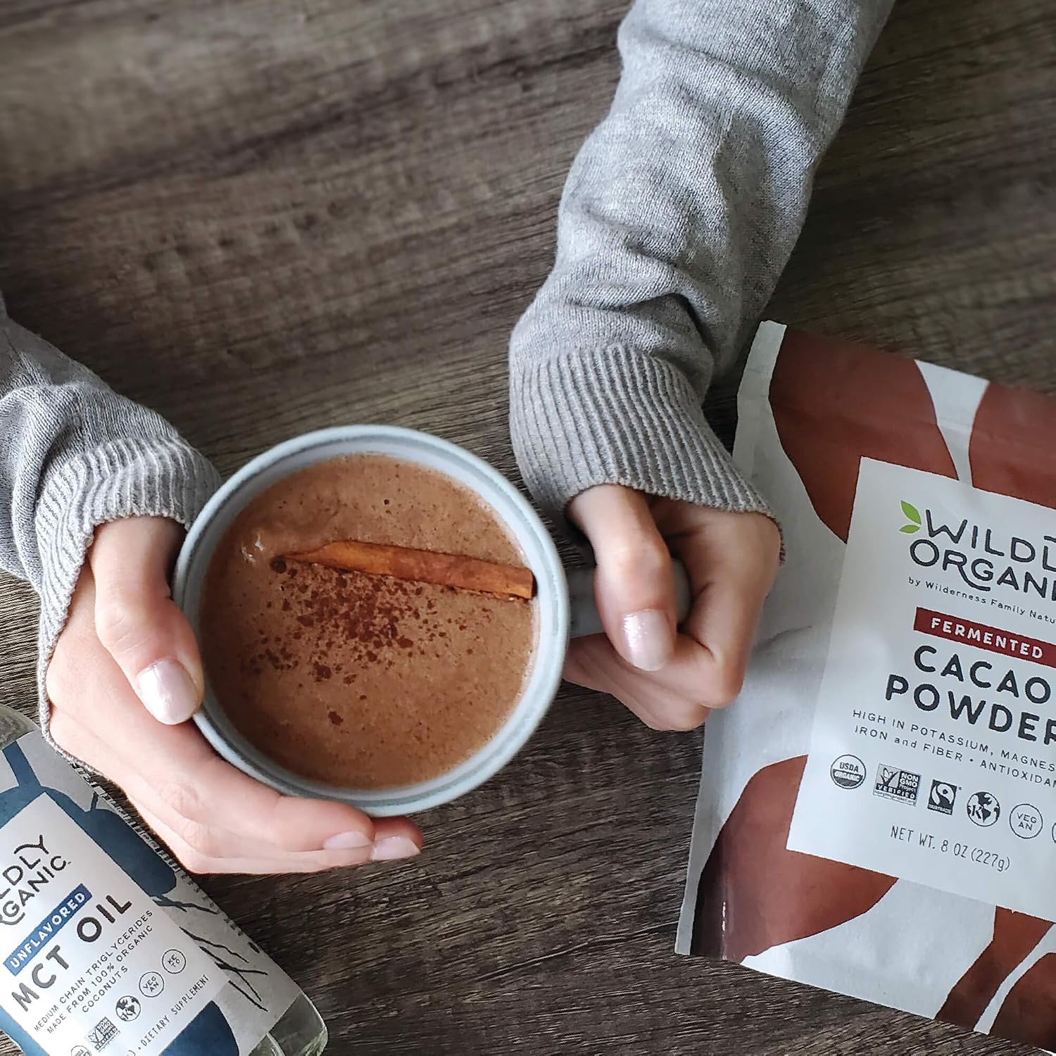 Wildly Organic Fermented Cacao Powder 8 Oz Bag | Perfect for Skin, Smoothies, Yogurt, Oatmeal, Chocolate, Fudge, Baking, & Hot Cocoa