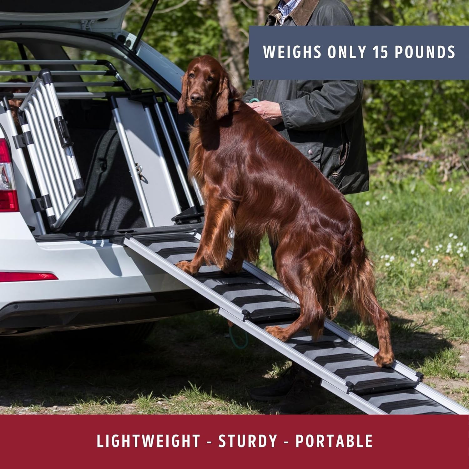 Trixie Folding Pet Ramp, Black | Folding Dog Ramp with High Traction Surface, Ideal for Cars and SUVs, Foldable, Easy to Store and Clean