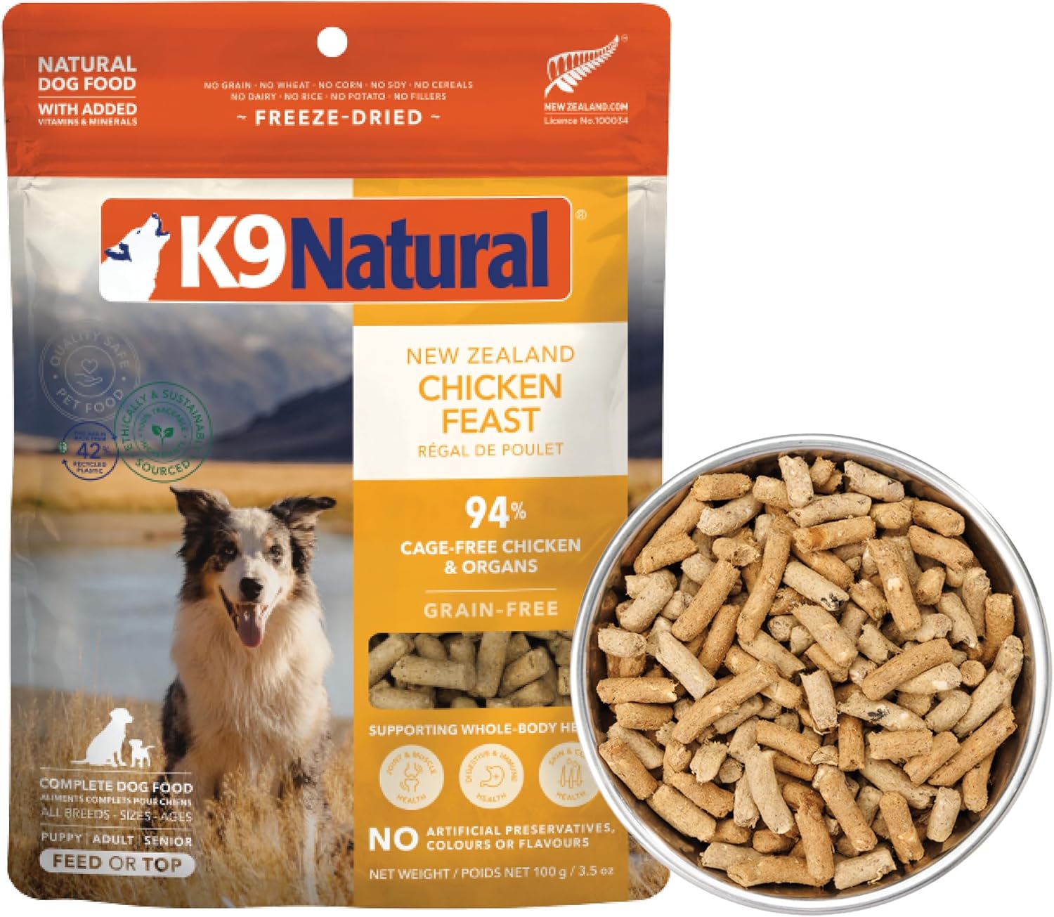 K9 Natural - Freeze Dried High Protein Grain-Free Dog Food Or Topper