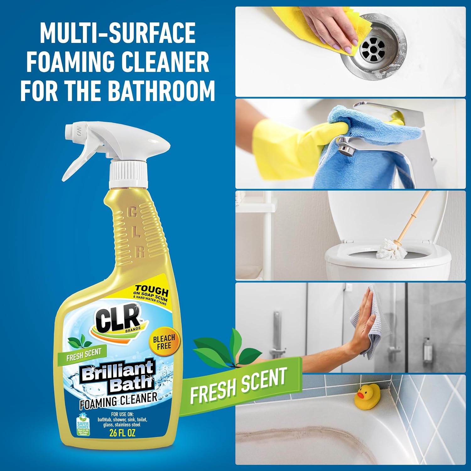 CLR Brilliant Foaming Action Bathroom Cleaner Spray 26 oz. Bottle 2 Pack