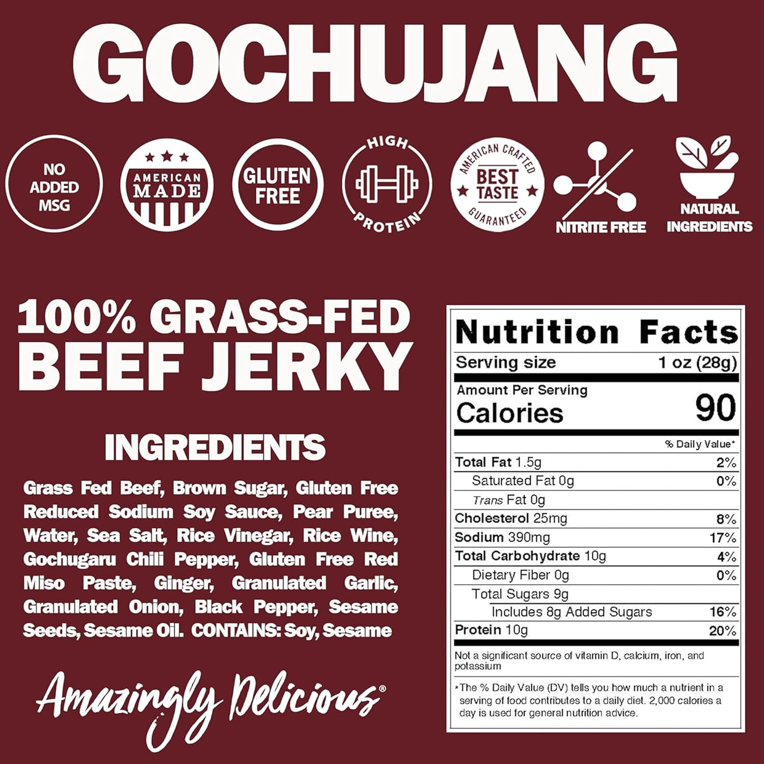 Field Trip Beef Jerky, Original, 1 Oz Bag, 12 Bags/carton | Grass Fed Beef Jerky, Healthy Gluten Free Snacks, All Natural, Paleo-Friendly Beef Jerky, High Protein, Low Carb, No Nitrates