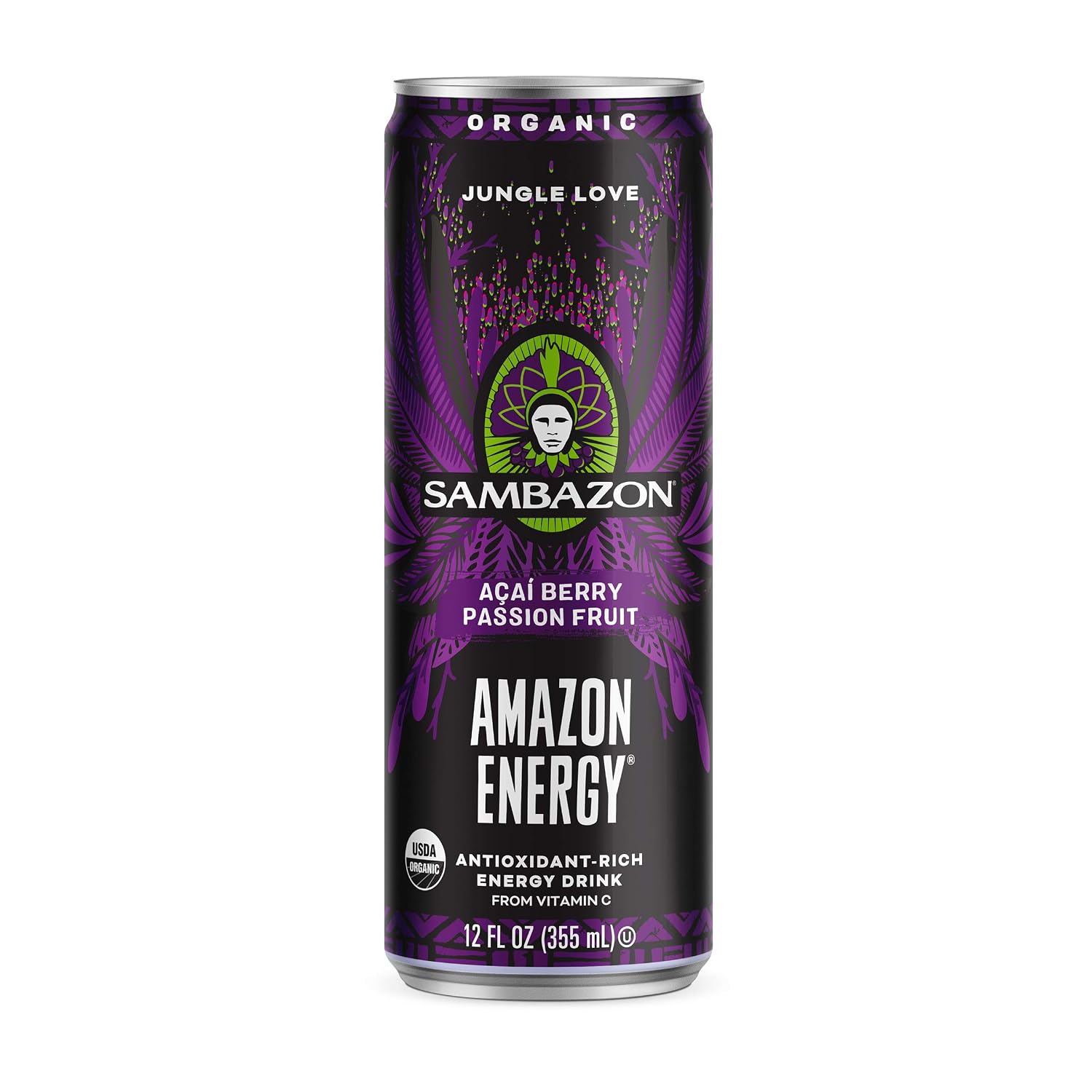 Sambazon Organic Low Calorie Amazon Acai Energy Drink, 12 Fl Oz