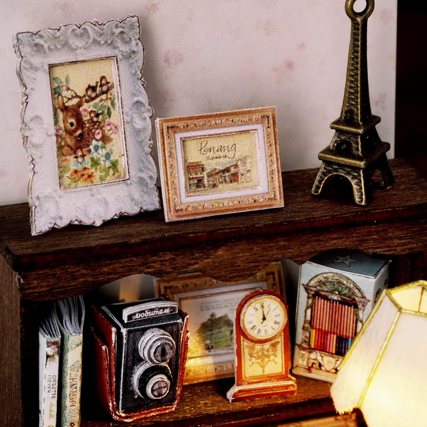 CUTEROOM DIY Doll Room Miniature Furniture Wooden House Kit-Study Room