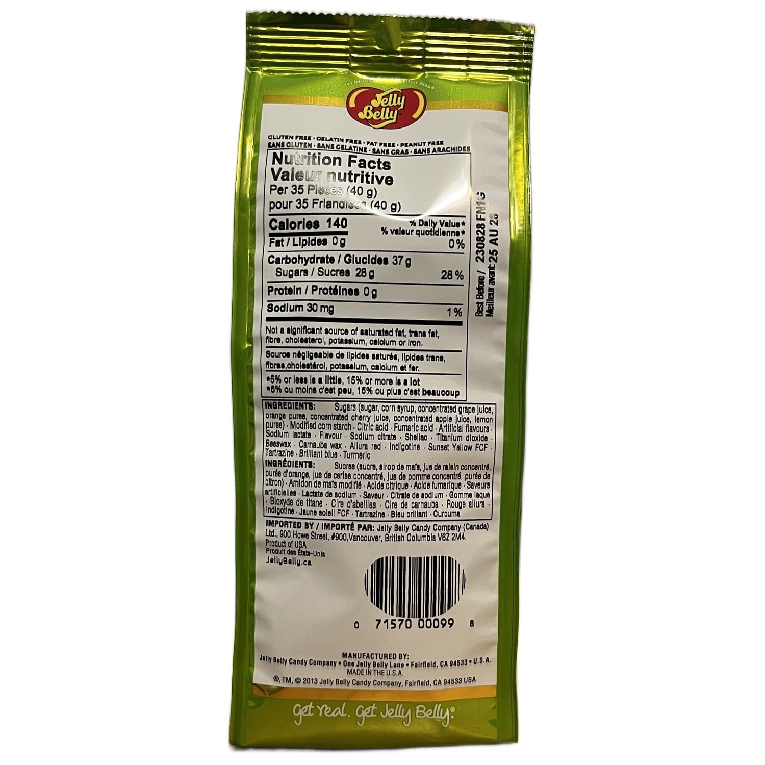 Jelly Belly Candy Gift Bag, Sours 7.5oz