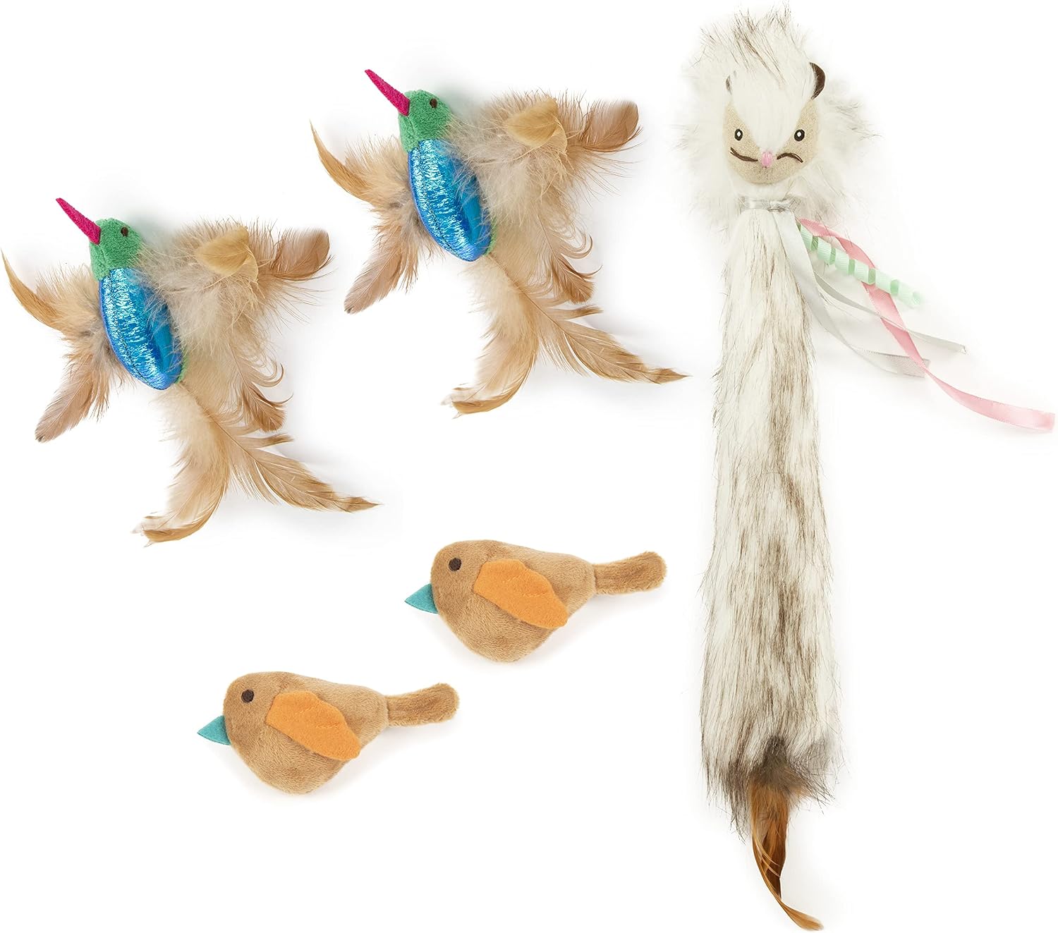 SmartyKat Chickadee Chirp Electronic Sound Cat Toy, Contains Catnip, Battery Powered - Light Brown, One Size