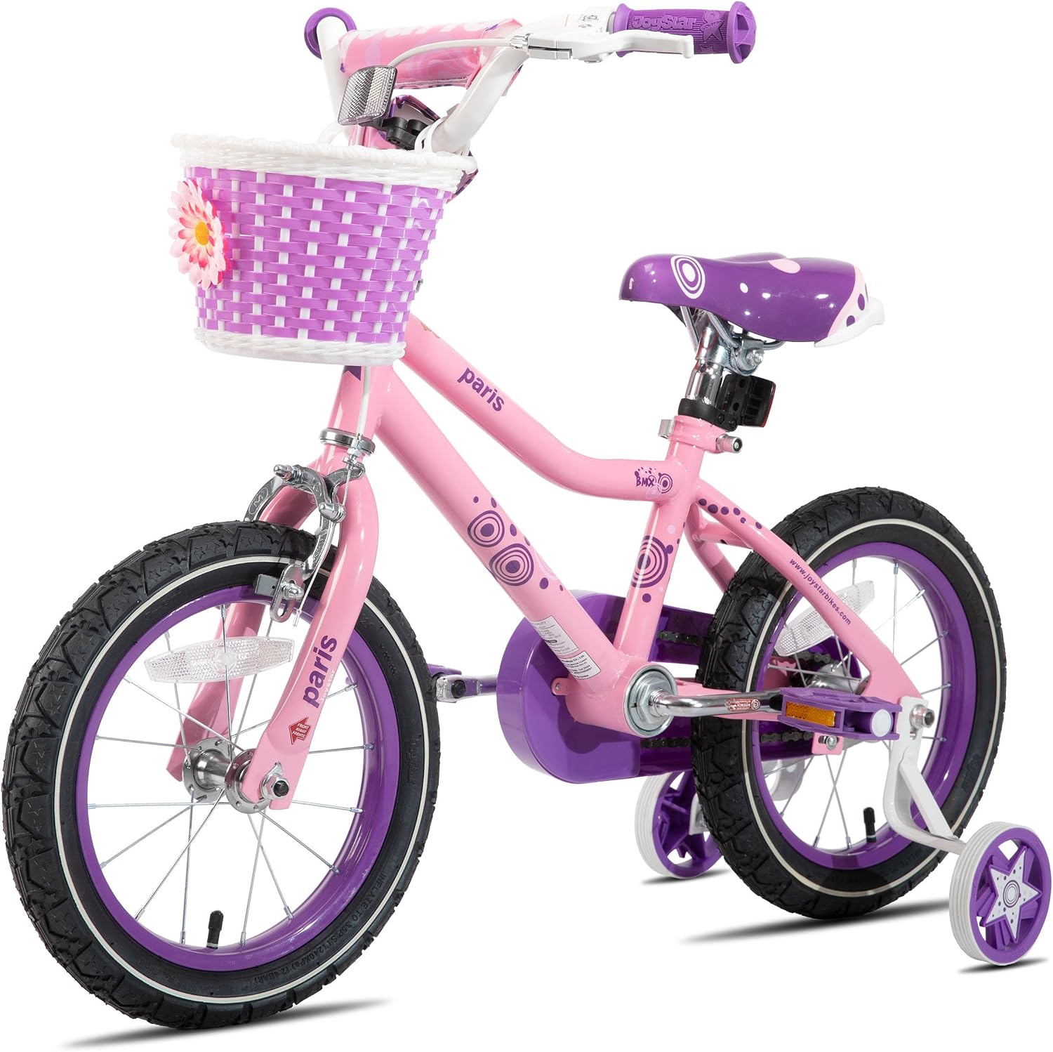 JOYSTAR Paris Girls Bike with Training Wheels for Ages 3-10Y