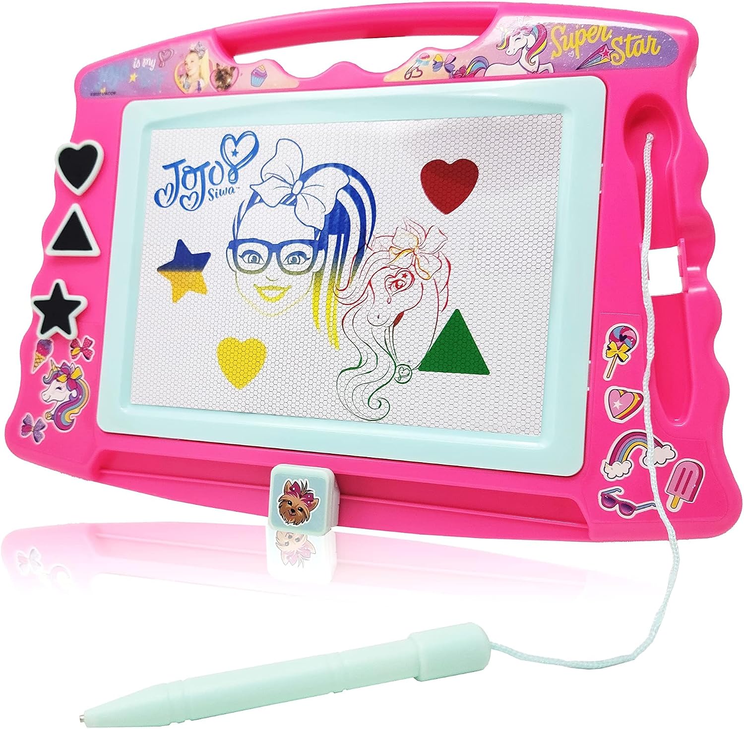 Lollipop PAW Patrol Magnetic Drawing Board with Stylus and 3 Stamps, for Girls or Boys (Pink)…