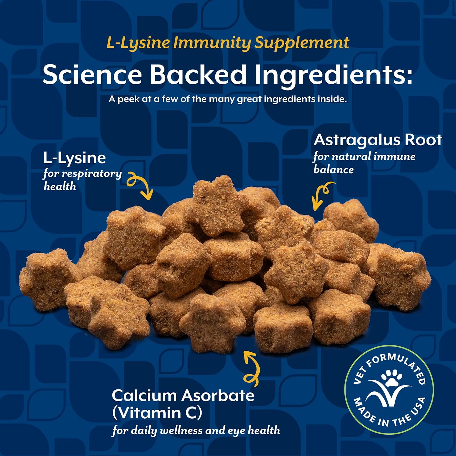 NaturVet L-Lysine Immune Support Plus Antioxidants Cat Supplement - 60 Ct | Support Eye Health, Immune System for Cats, Includes Amino Acids