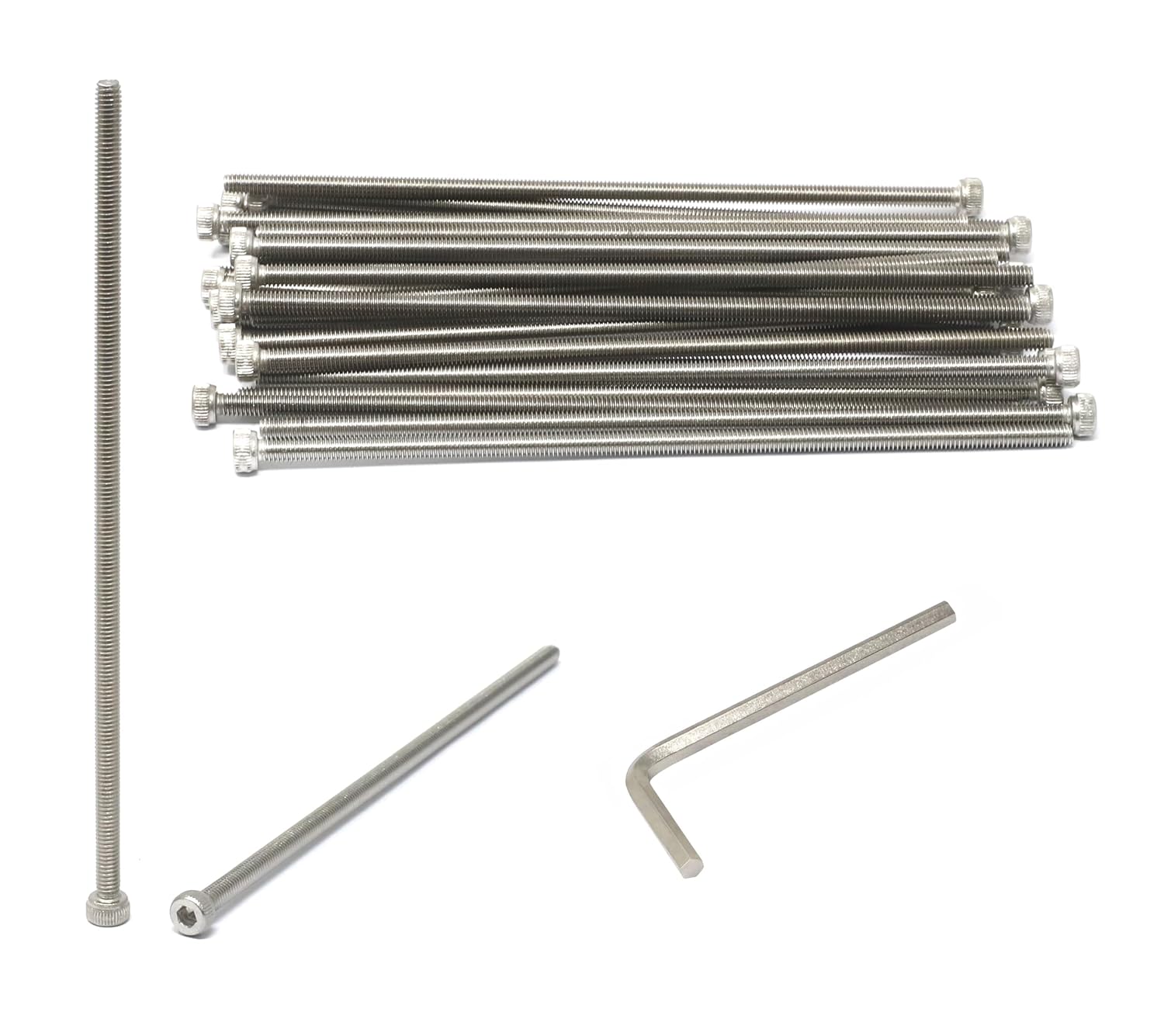 iexcell 20 Pcs M8 x 30/35/40/45/50 mm Stainless Steel 304 Hex Socket Head Cap Screws Bolts Assortment, Fully Threaded