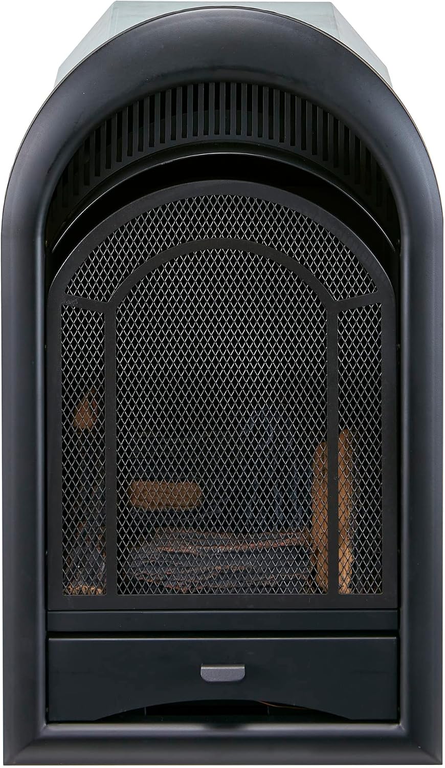 ProCom Dual Fuel Ventless Gas Fireplace Insert - Arched Door, 10,000 BTU, T-Stat Control - Model# PCS100T