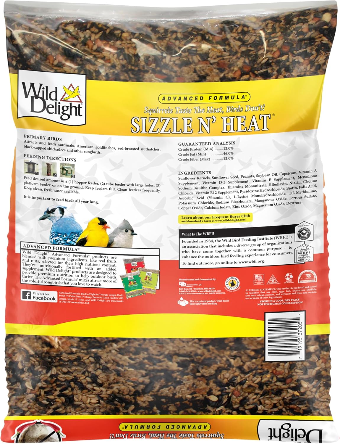 Wild Delight Deck, Porch N' Patio No Waste Bird Food, 5 lb, (374050)