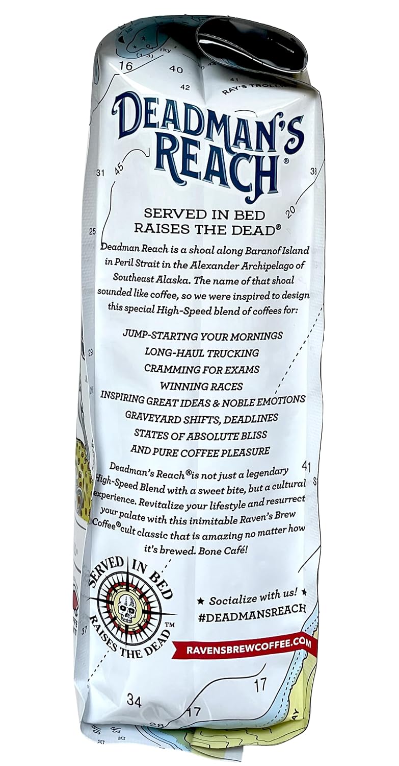 Raven's Brew Coffee Three Peckered Billy Goat, 12 Ounce - Dark Roast - Full Body with a Long Sweet Finish (Organic Ground, 12 oz)