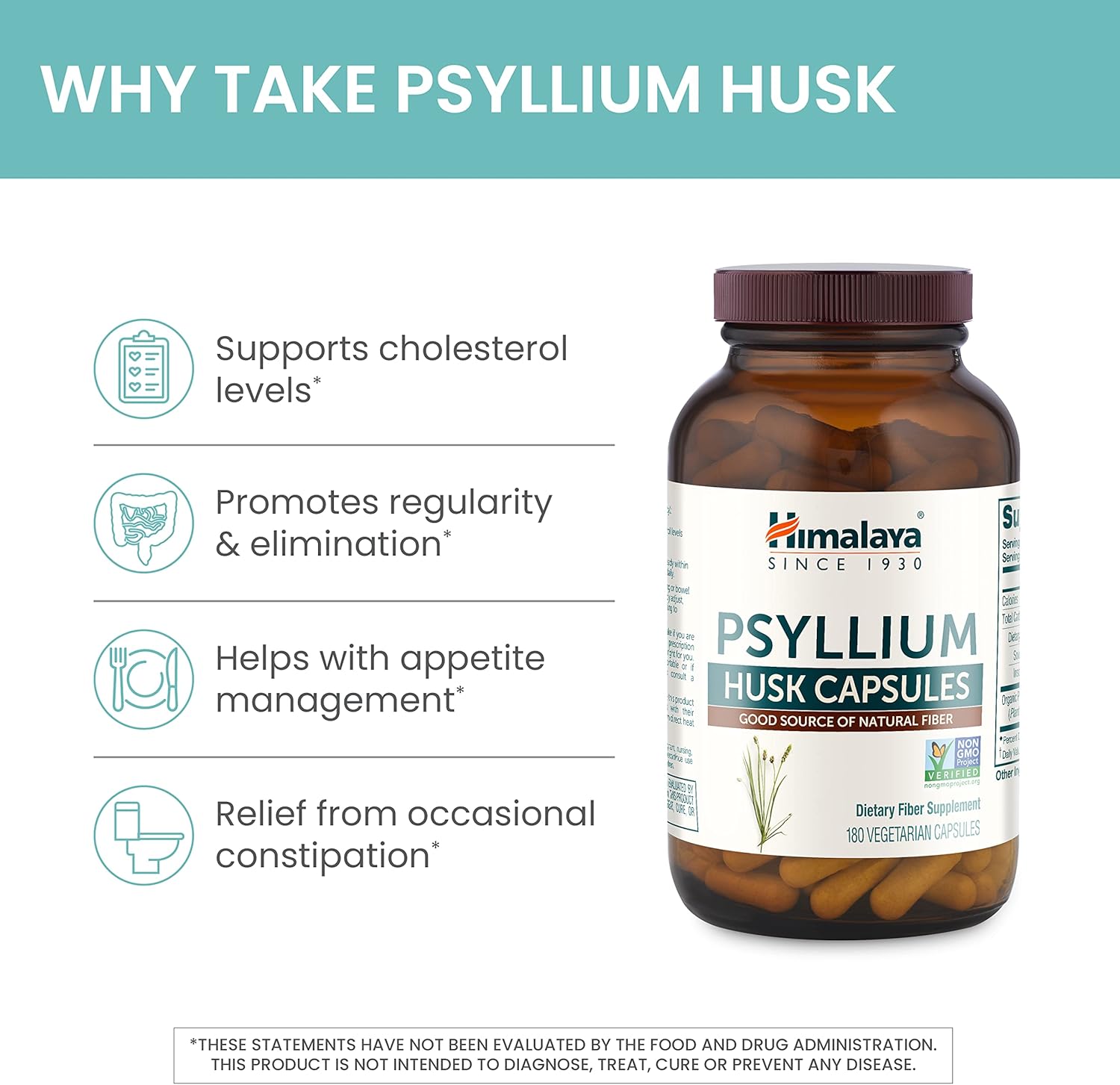 Himalaya USDA Organic Psyllium Whole Husk Powder, Natural Daily Fiber Supplement, Regularity, Appetite Management, Non-GMO, 56-Tablespoon Supply, Unflavored, 12 Oz