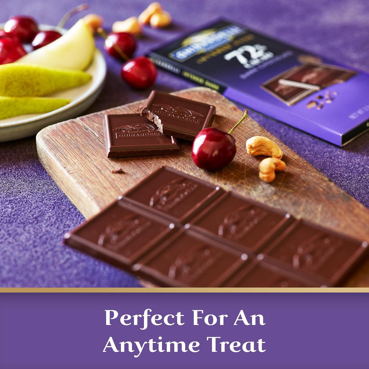 Ghirardelli, Intense Dark Chocolate Bar, 72% Cacao, Bar, 3.5 Ounce