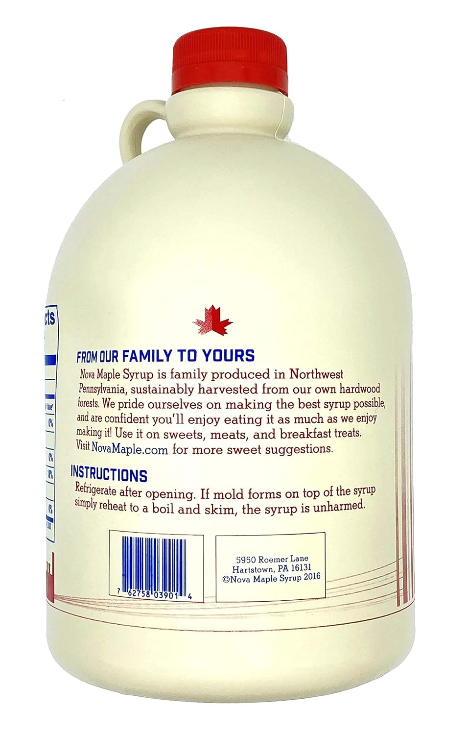 Nova Maple Syrup - Pure Grade-A Maple Syrup (Quart)