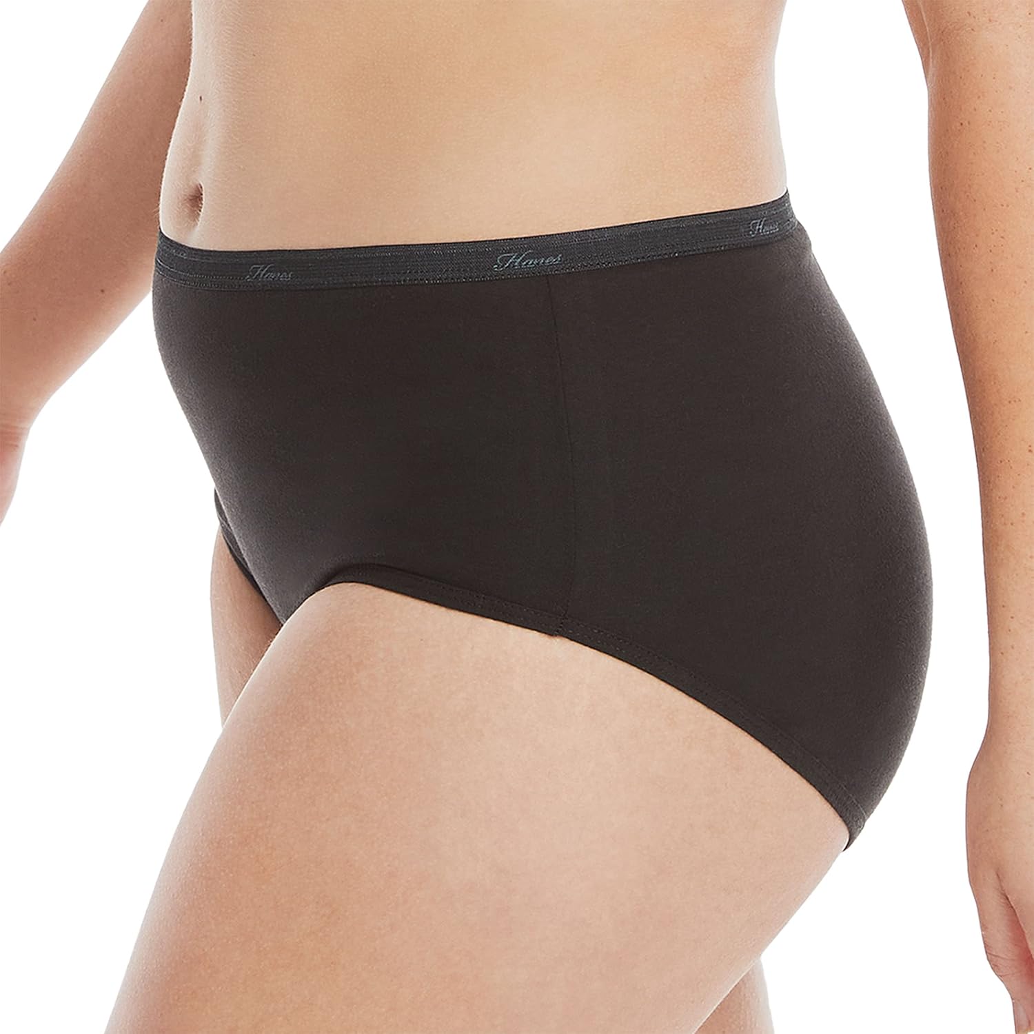 Hanes women's Hi-Cut Panties Pack, Lightweight Cotton Hi-Cuts, 6-Pack (Retired, Colors May Vary)