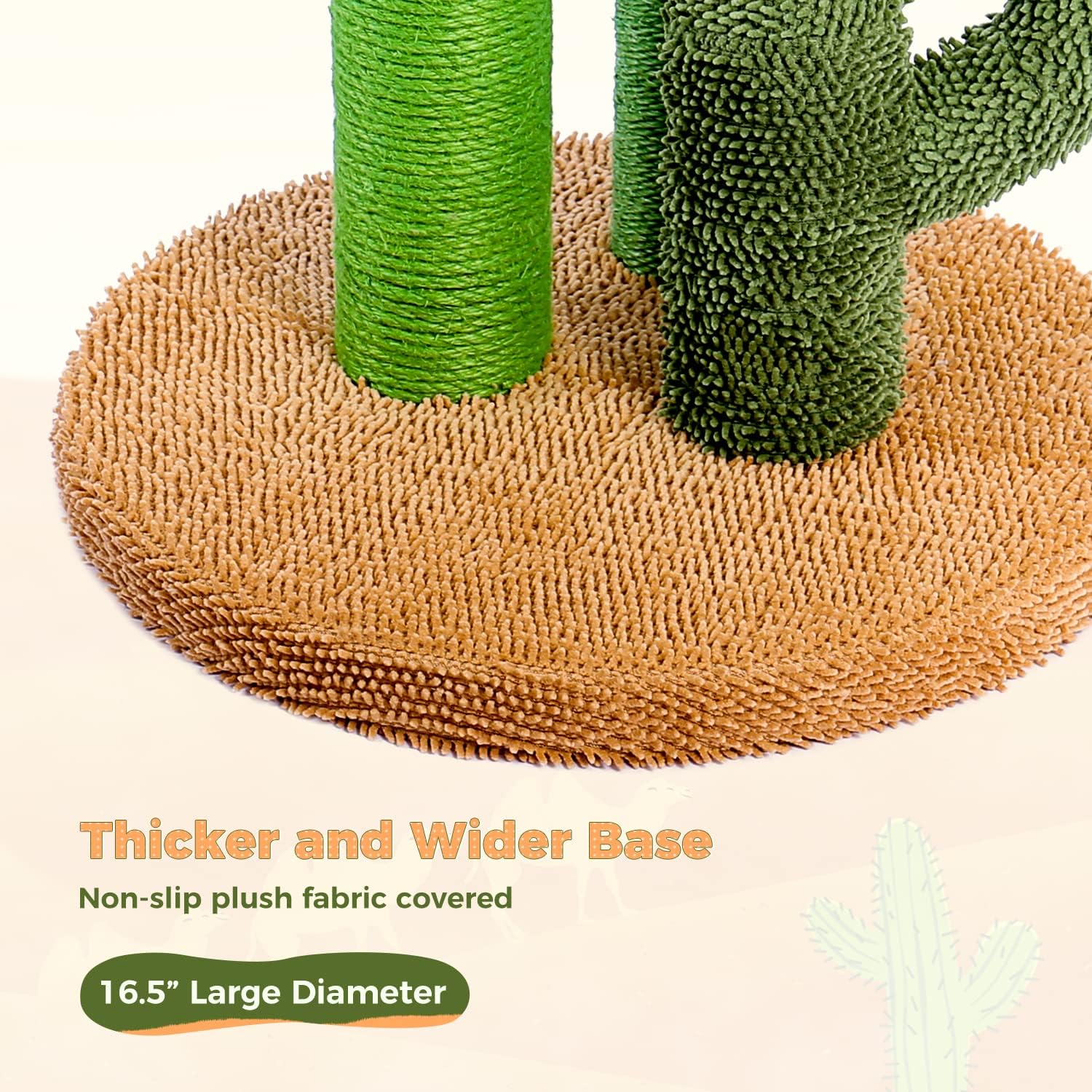 PAWZ Road Cactus Cat Scratching Post 23”Cat Scratcher with Toy Ball