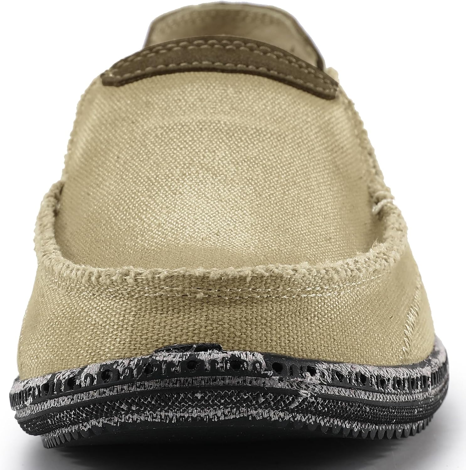 VILOCY Mens Slip on Deck Shoes Casual Canvas Loafers Beach Boat Shoes Zero Drop Vintage Flat
