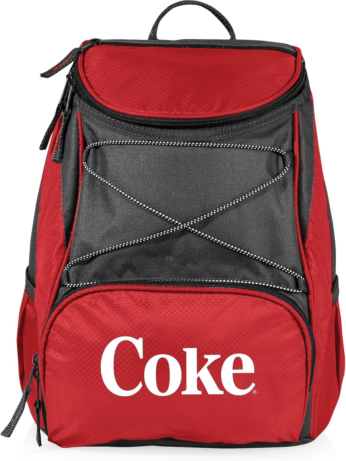 Picnic TIME Coca-Cola Emoji PTX Backpack Cooler, Soft Cooler Backpack, Insulated Lunch Bag, (Red with Gray Accents)