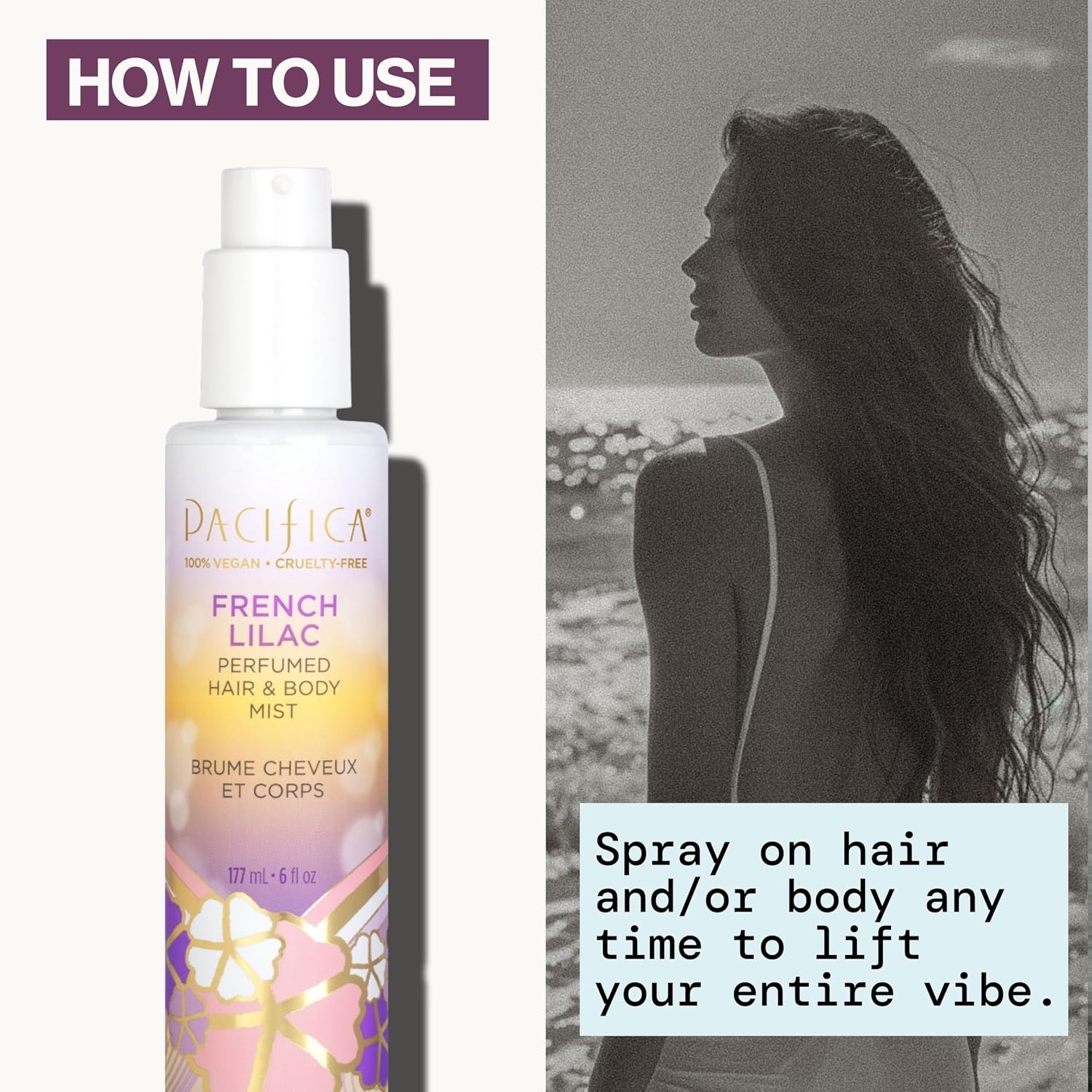 Pacifica Island Vanilla Hair Mist Perfume and Full Body Spray for Women - Fragrance Spray for A Mood-Lifting Experience, Paraben-Free, Clean Beauty No Alcohol, Vegan & Cruelty-Free, 6 oz oz