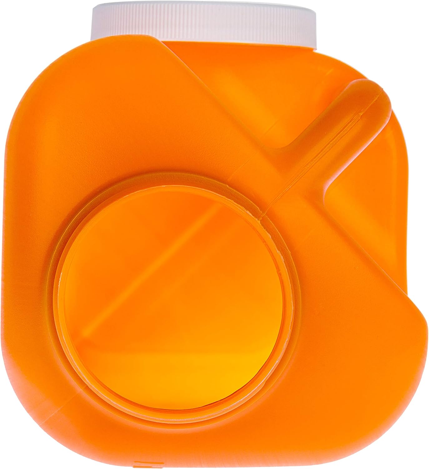 Large Male Urinal with Leak Proof Screw Cap Lid (3000 mL or 101 oz.) (Amber Color)