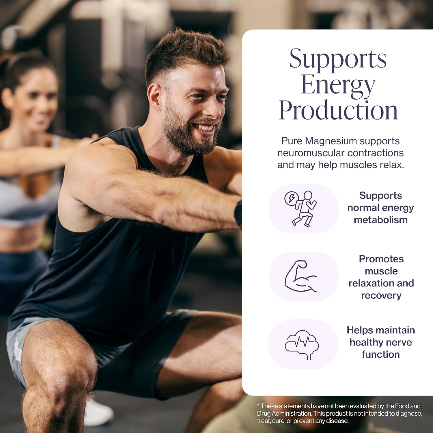 Pure Magnesium Glycinate Supplement – Highly Absorbable Chelated Magnesium to Support Sleep, Muscle & Nerve Health, Energy