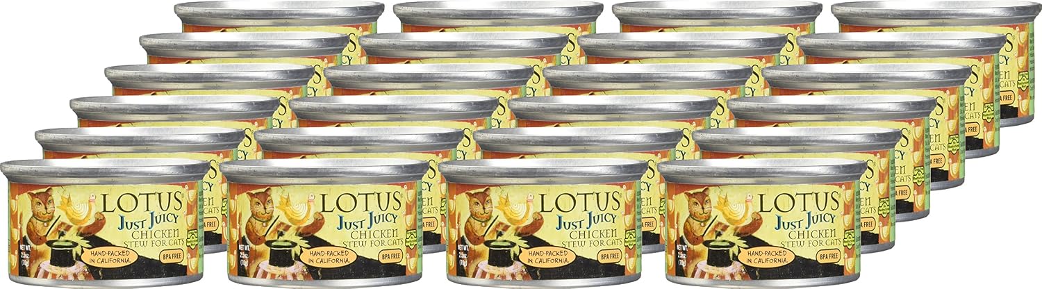 Lotus Cat Just Juicy Chicken Stew, 2.5O Z Cans (24 In A Case)
