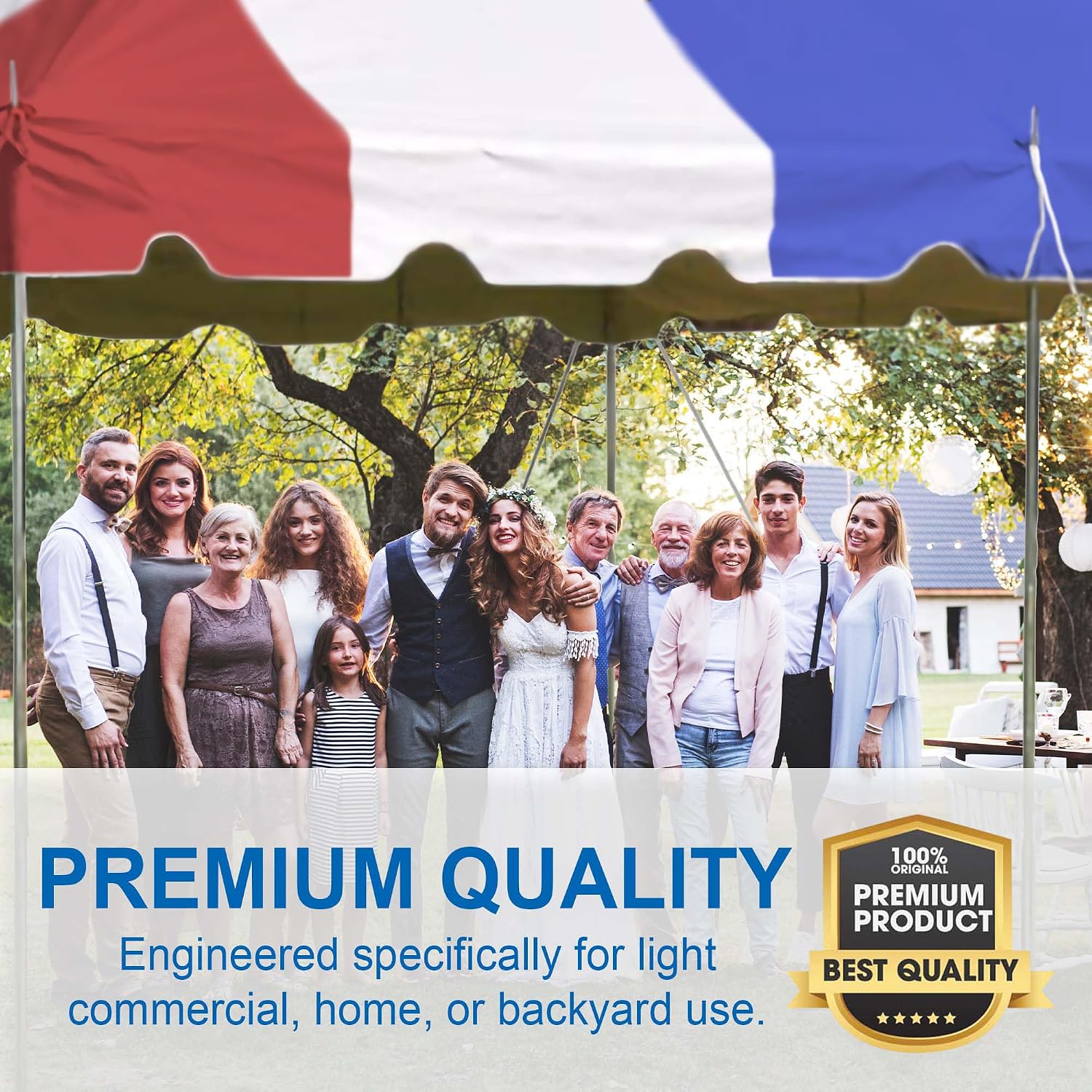 20’ x 20’ Weekender Canopy Pole Tent, Indoor and Outdoor Heavy Duty Easy Up, 80 Person Capacity Tent for Parties, Weddings, and Events, Commercial and Residential Use, PVC White Top | Easy Up Weekender Canopy Tent With 80 Person Capacity - Outdoor Canopi…