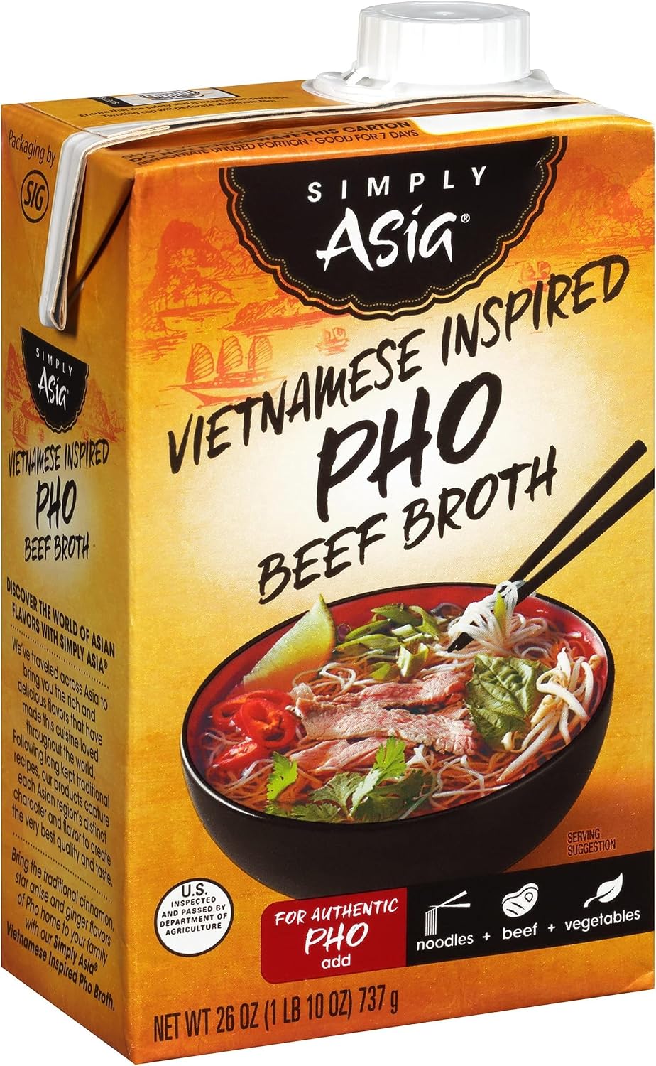 Simply Asia Vietnamese Inspired Pho Beef Broth, 26 fl oz