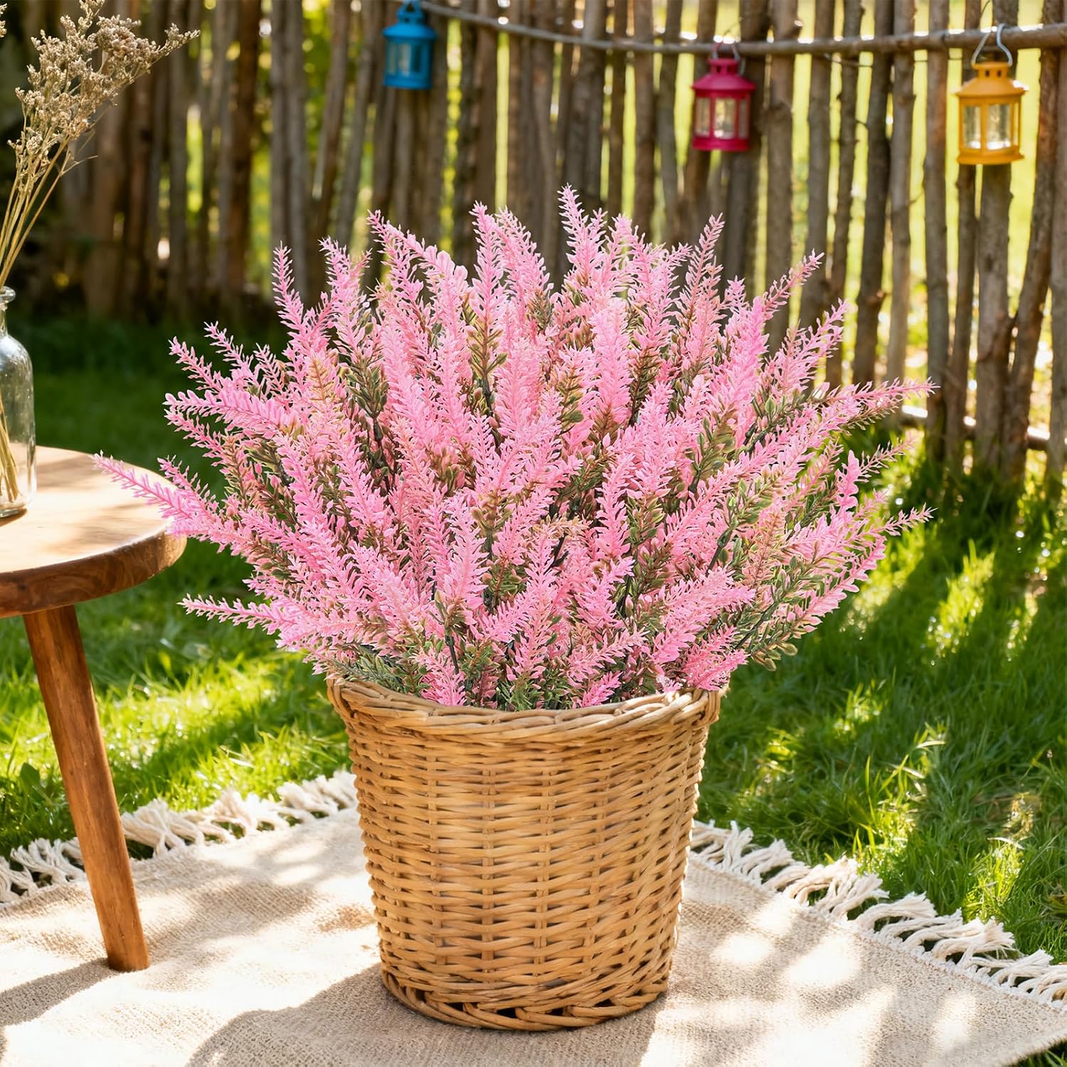 10 Bundles Fake Flowers Artificial Lavender Plants, Purple