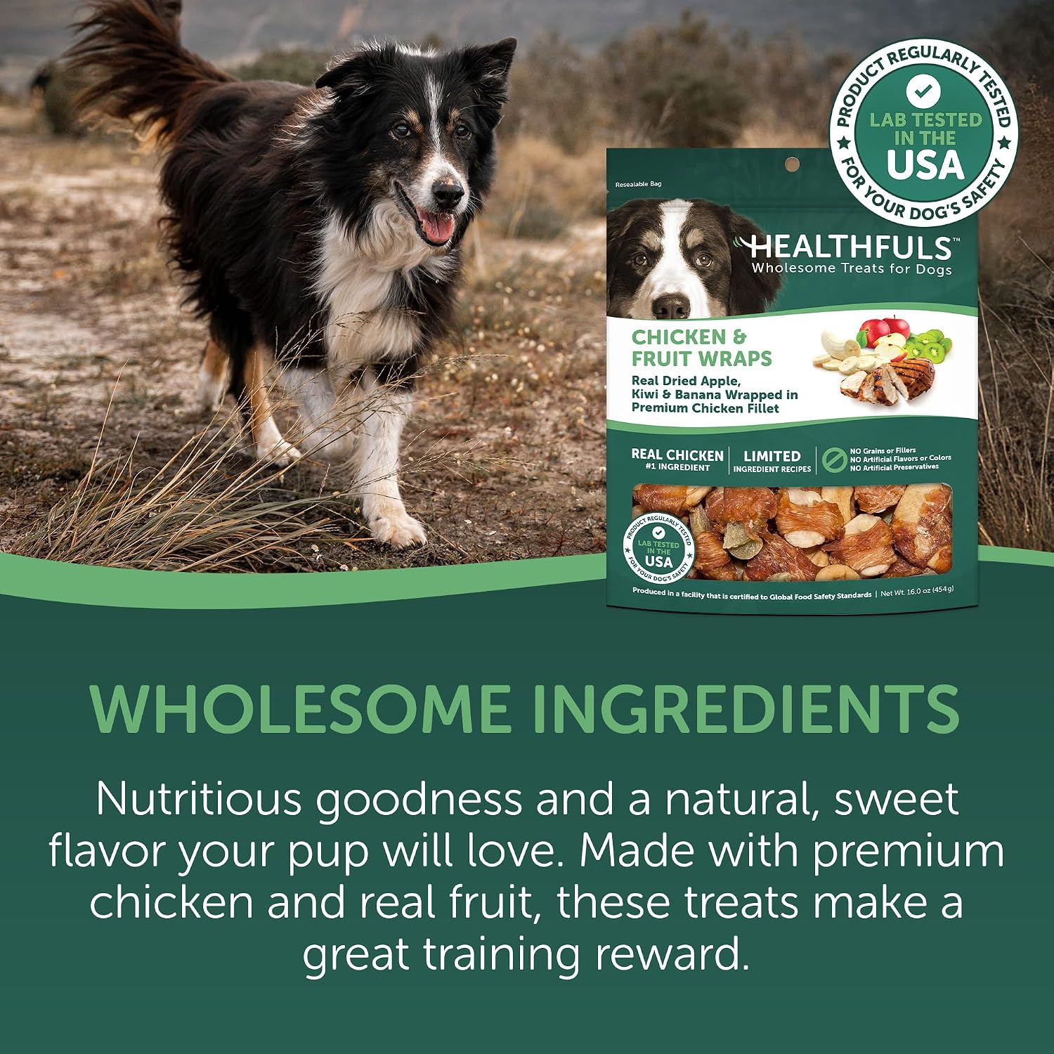 Healthfuls Chicken Wrapped Sweet Potato Dog Treats, 16oz