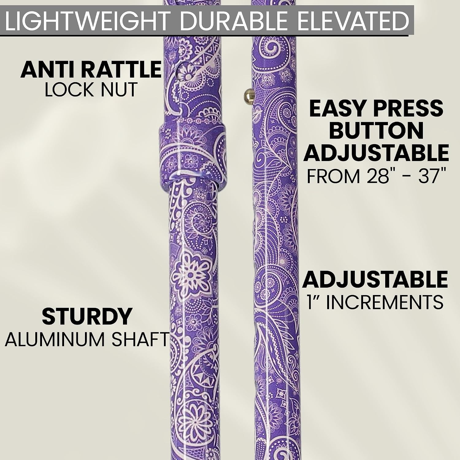 Stylish Walking Sticks – Rhinestone Collar Designer Adjustable Canes Colorful – Best Gift for Men and Women Light Weight Aluminum Shaft & Safe to Walk