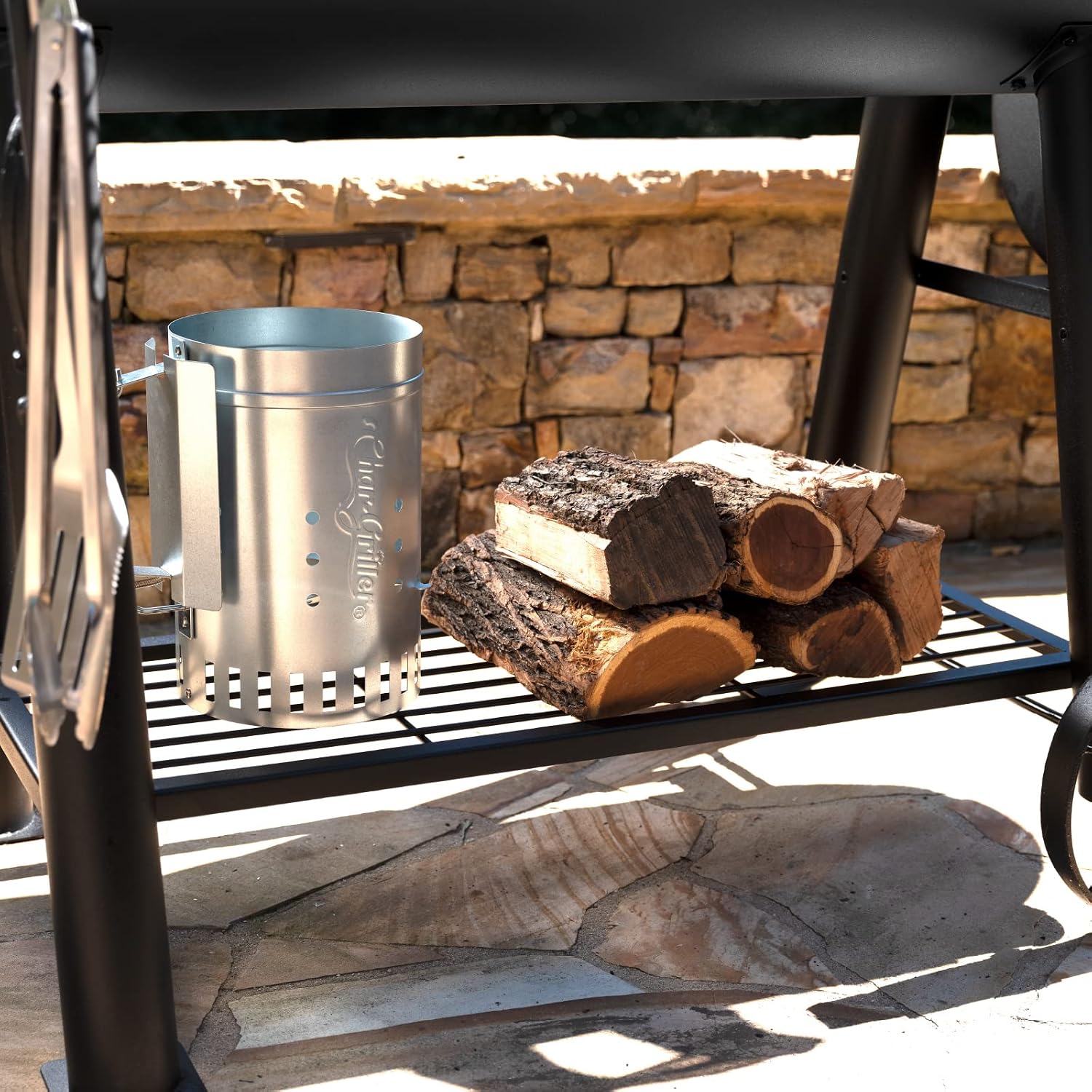 Char-Griller® Competition Pro® Barrel Grill and Offset Smoker, Includes Side Fire Box for Texas-Style Offset Smoking, Metal Cooking Grates, 1