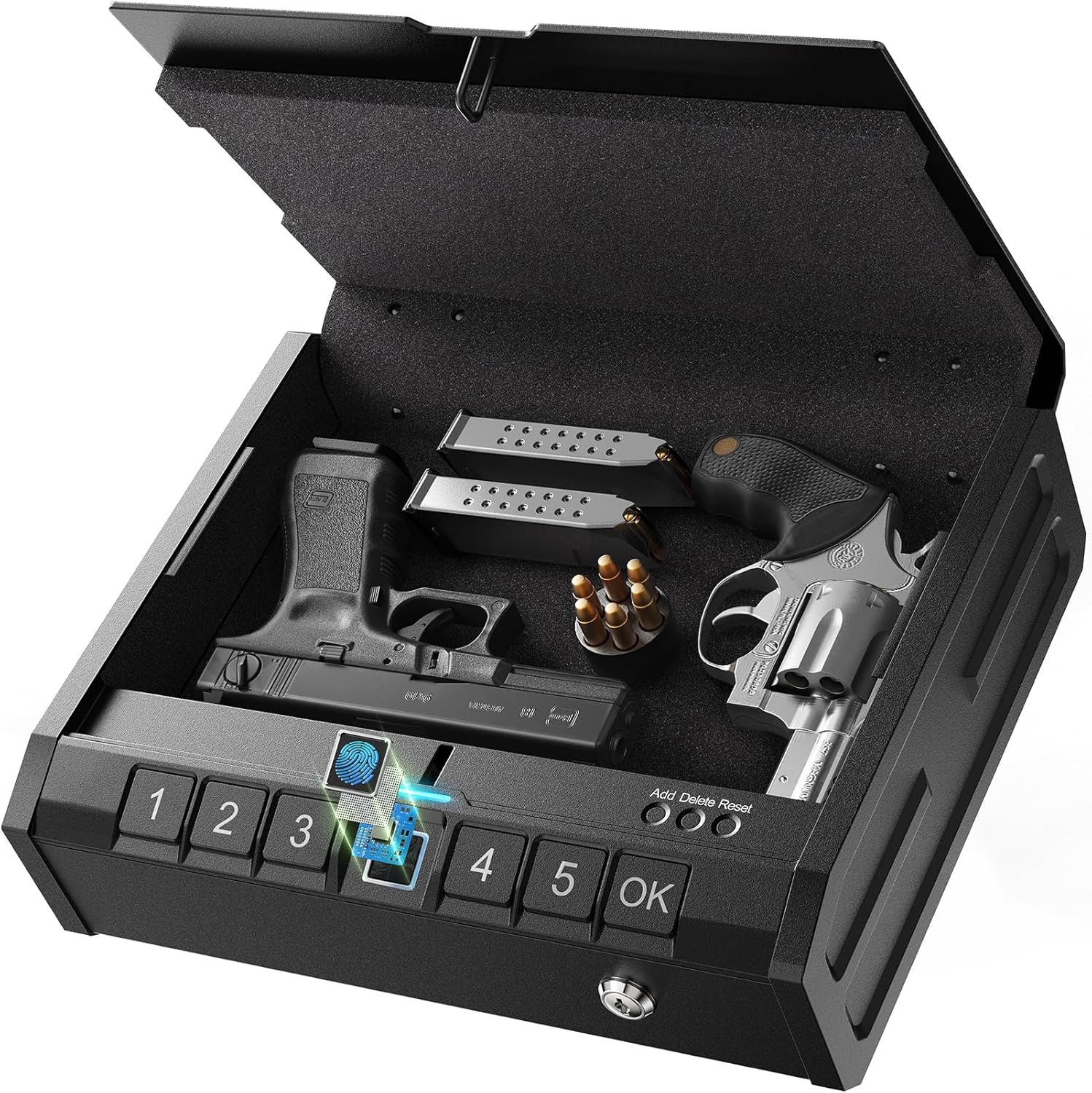 ONNAIS Iron SE Biometric Gun Safe for Handgun with Fingerprint Keypad Lock