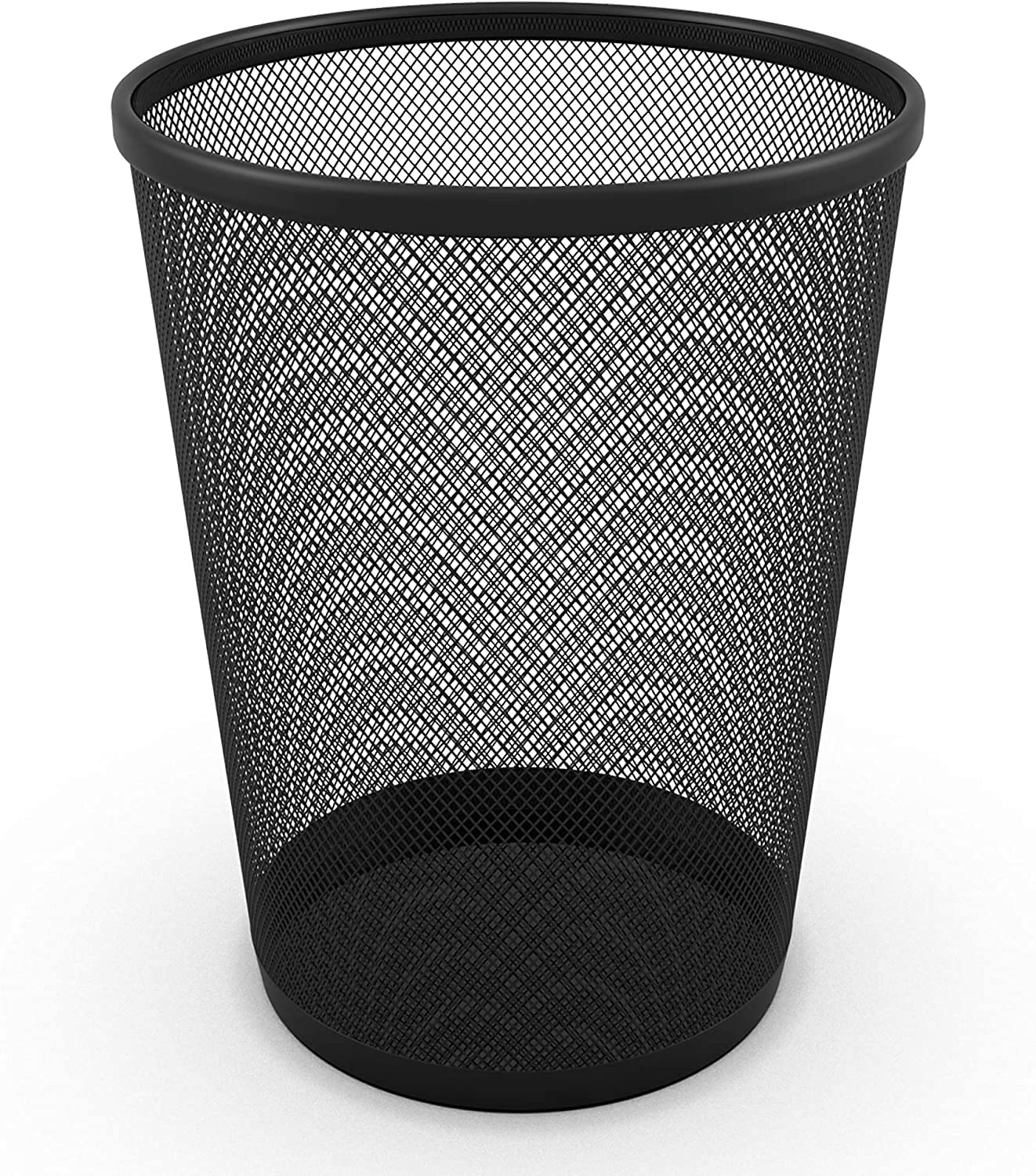 Zuvo Waste Basket | Metal Wire Mesh Bin | Pack of 2 | Lightweight & Stylish | Ideal Trash Can for Home & Office Waste | 4 Gallon (Black)