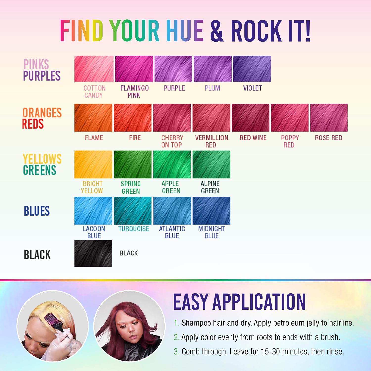 Punky Colour Flamingo Pink Semi Permanent Hair Color – Vibrant Pink Hair Dye, Vegan & Cruelty-Free Conditioning Formula, Lasts Up to 35 Washes, 3.5 fl oz