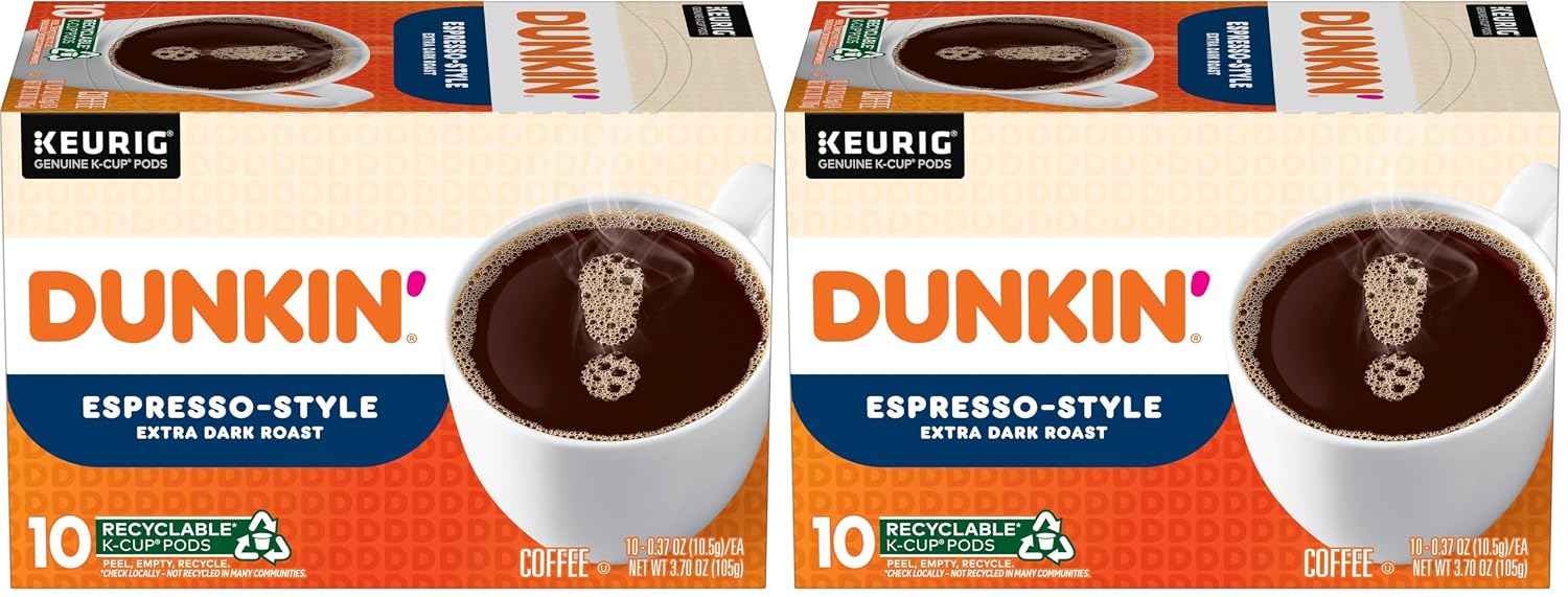 Dunkin’ Original Blend Medium Roast Coffee, Keurig K-Cup Pods, 60 Count | 6 boxes of 10 single serve coffee pods each, Rich & smooth flavor, Made with arabica coffee, Shelf stable, SNAP EBT eligible