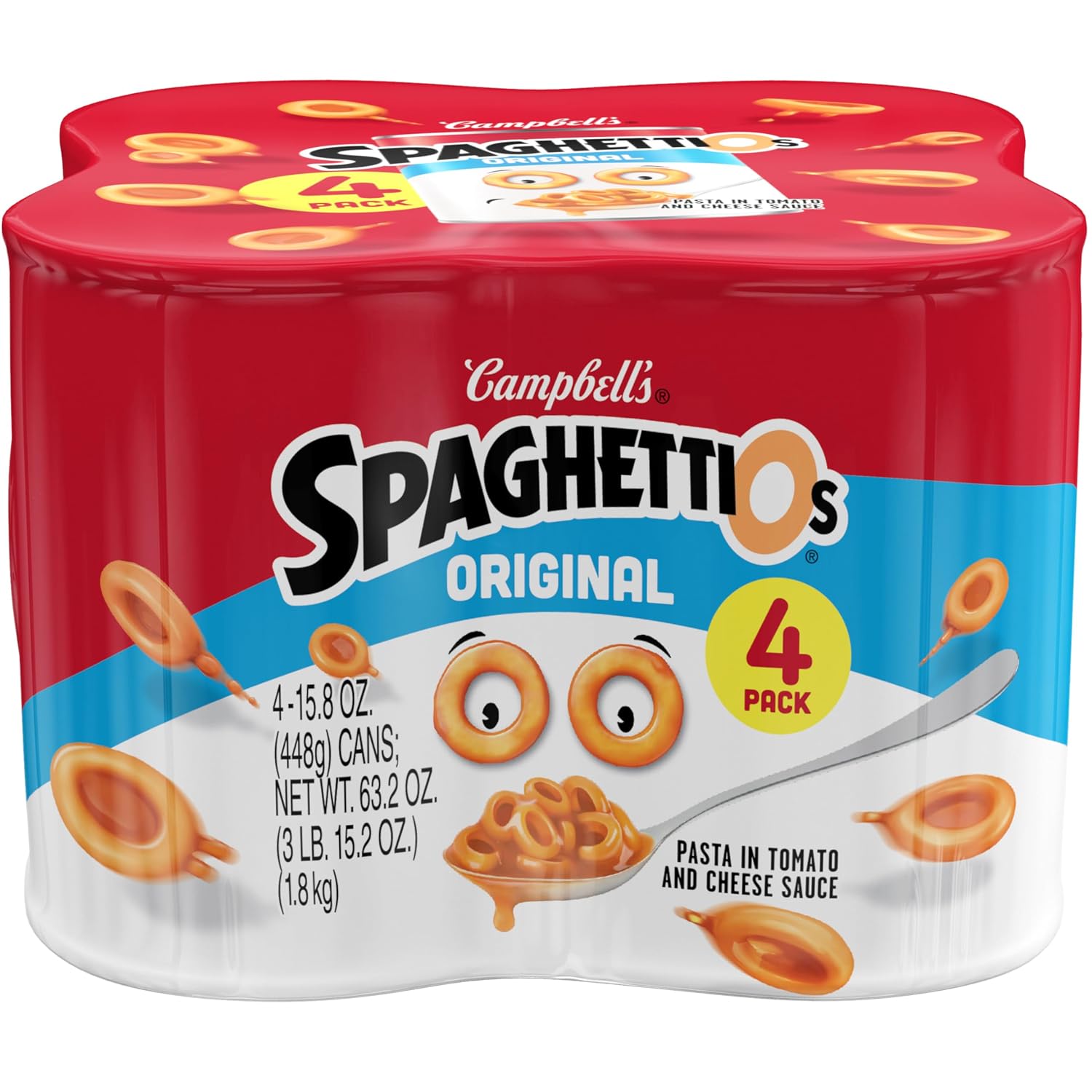 SpaghettiOs Original Canned Pasta, 15.8 oz Can (Pack of 4)