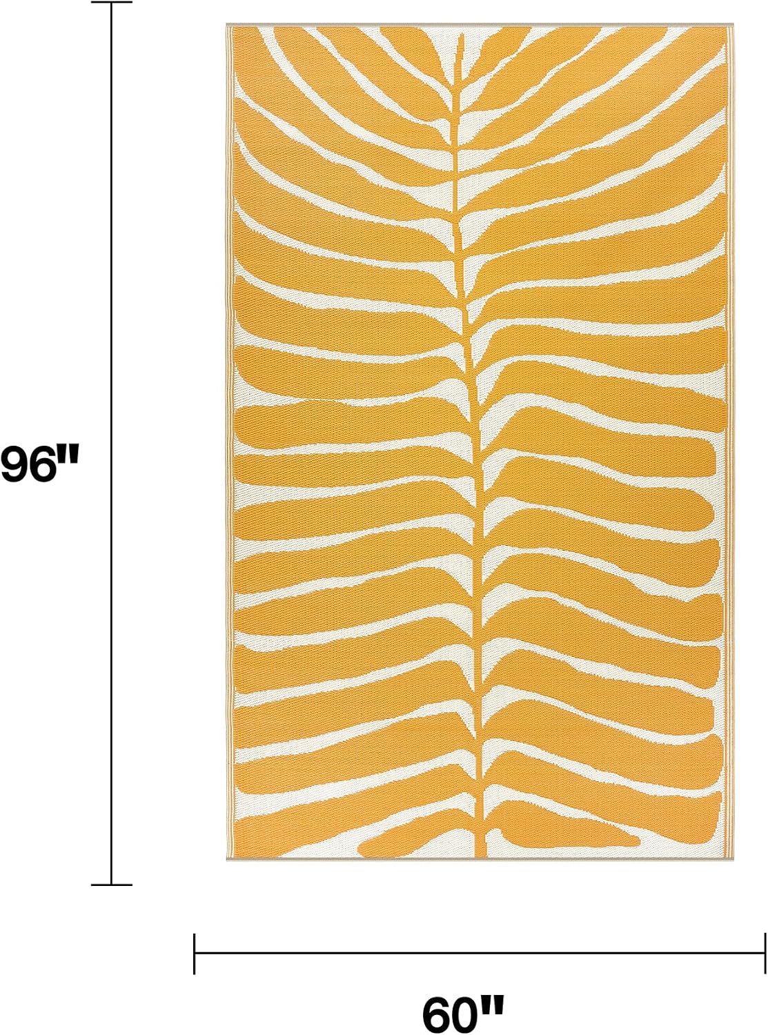 Fab Habitat Outdoor Rug - Waterproof, Fade Resistant, Crease-Free - Premium Recycled Plastic - Geo Tribal - Porch, Deck, Balcony, Mudroom