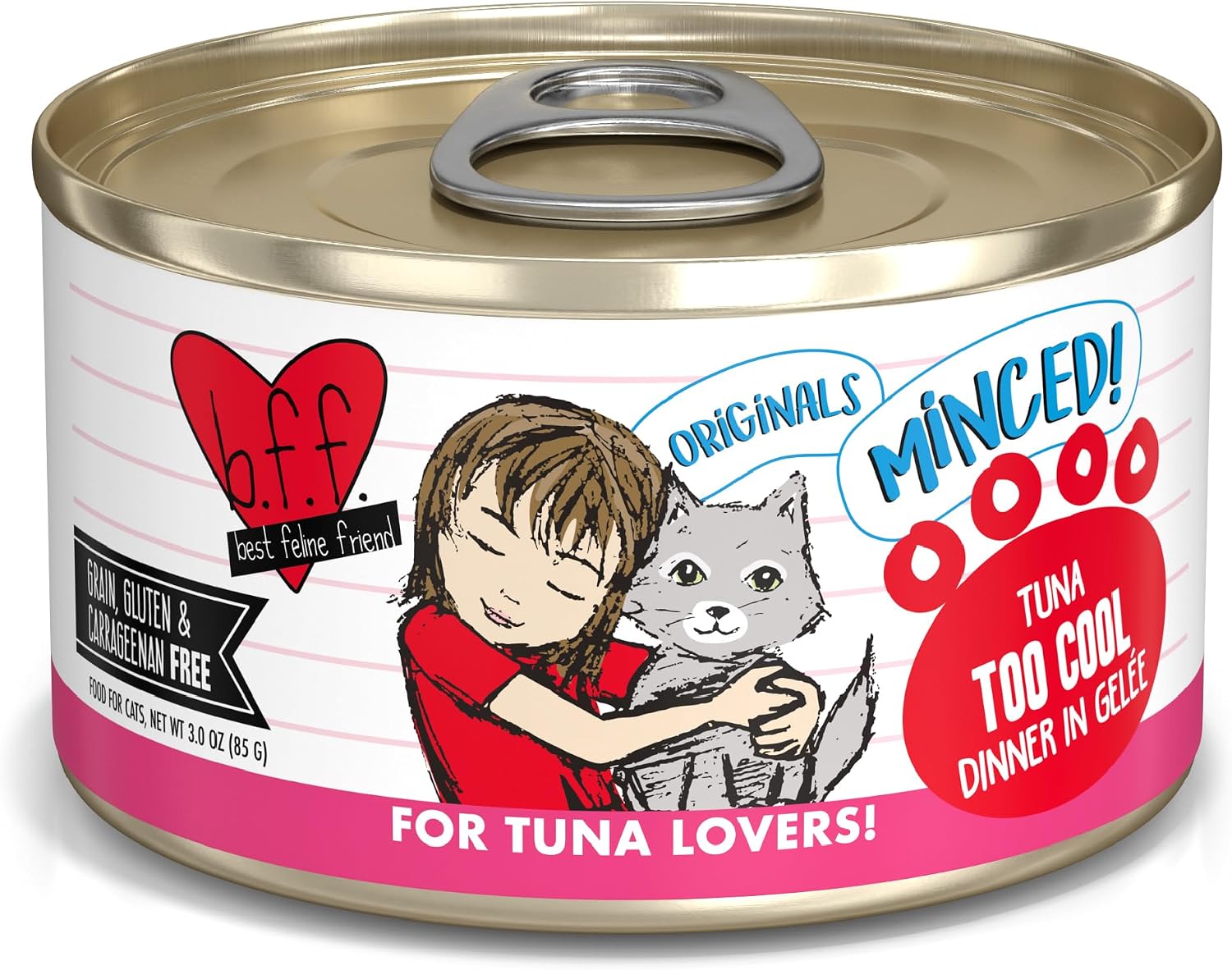 Weruva BFF Minced Natural Wet Cat Food, Batch O Besties Variety Pack, 5.5oz Can, Pack of 8