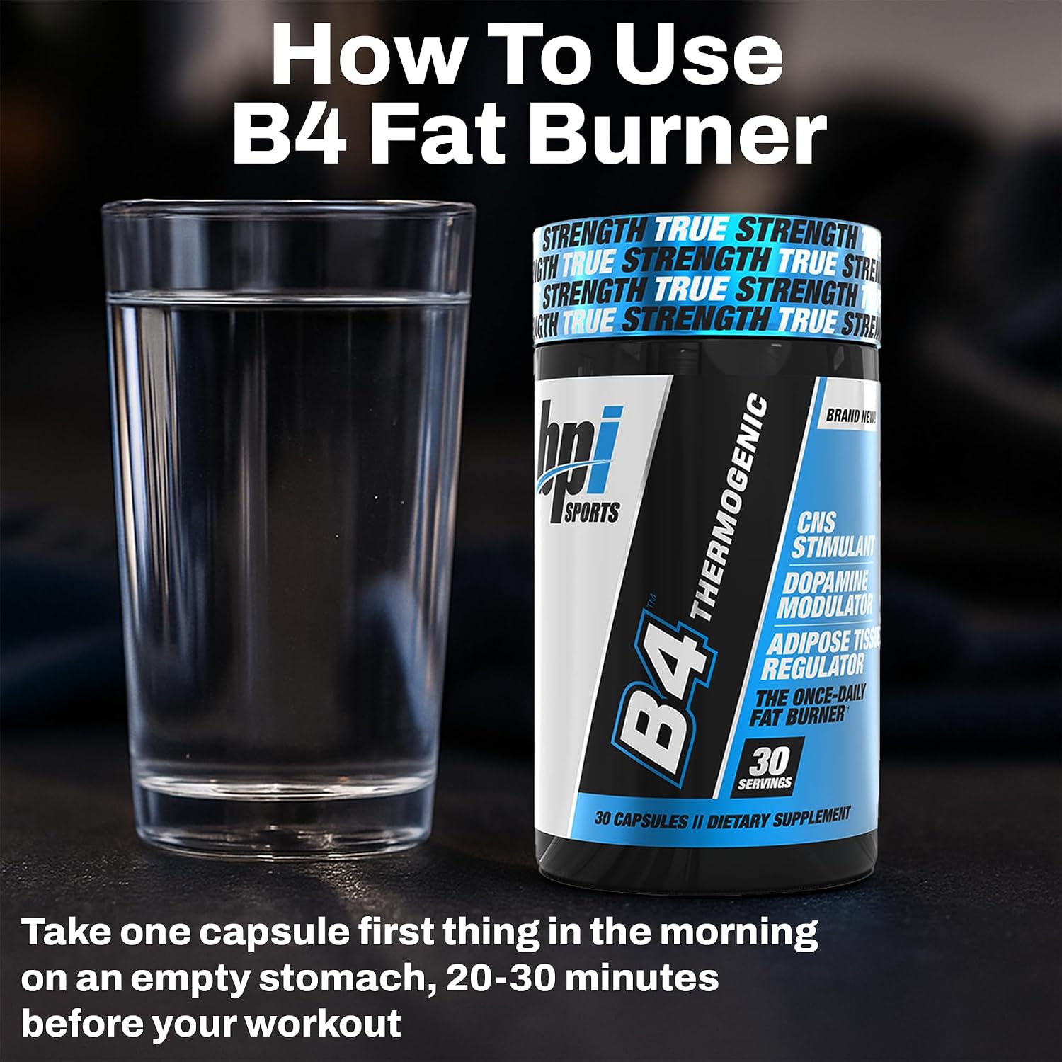 BPI Sports B4 – Extra Strength Natural Fat Burner for Women & Men – Keto-Friendly Fat Burner Capsules, Weight Loss & Appetite Control -Caffeine