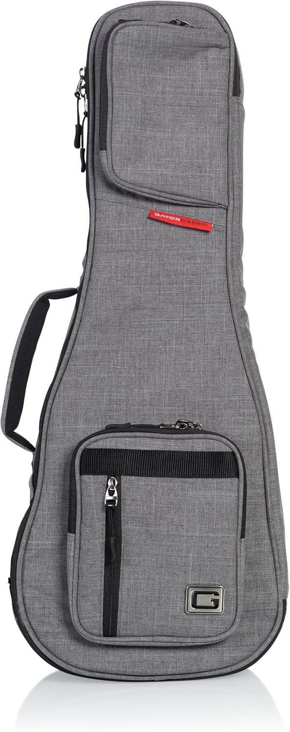 Gator Cases Transit Series Lightweight Bass Guitar Gig Bag with Back Pack Straps and Rubberized Base, Tan Exterior (GT-BASS-TAN)