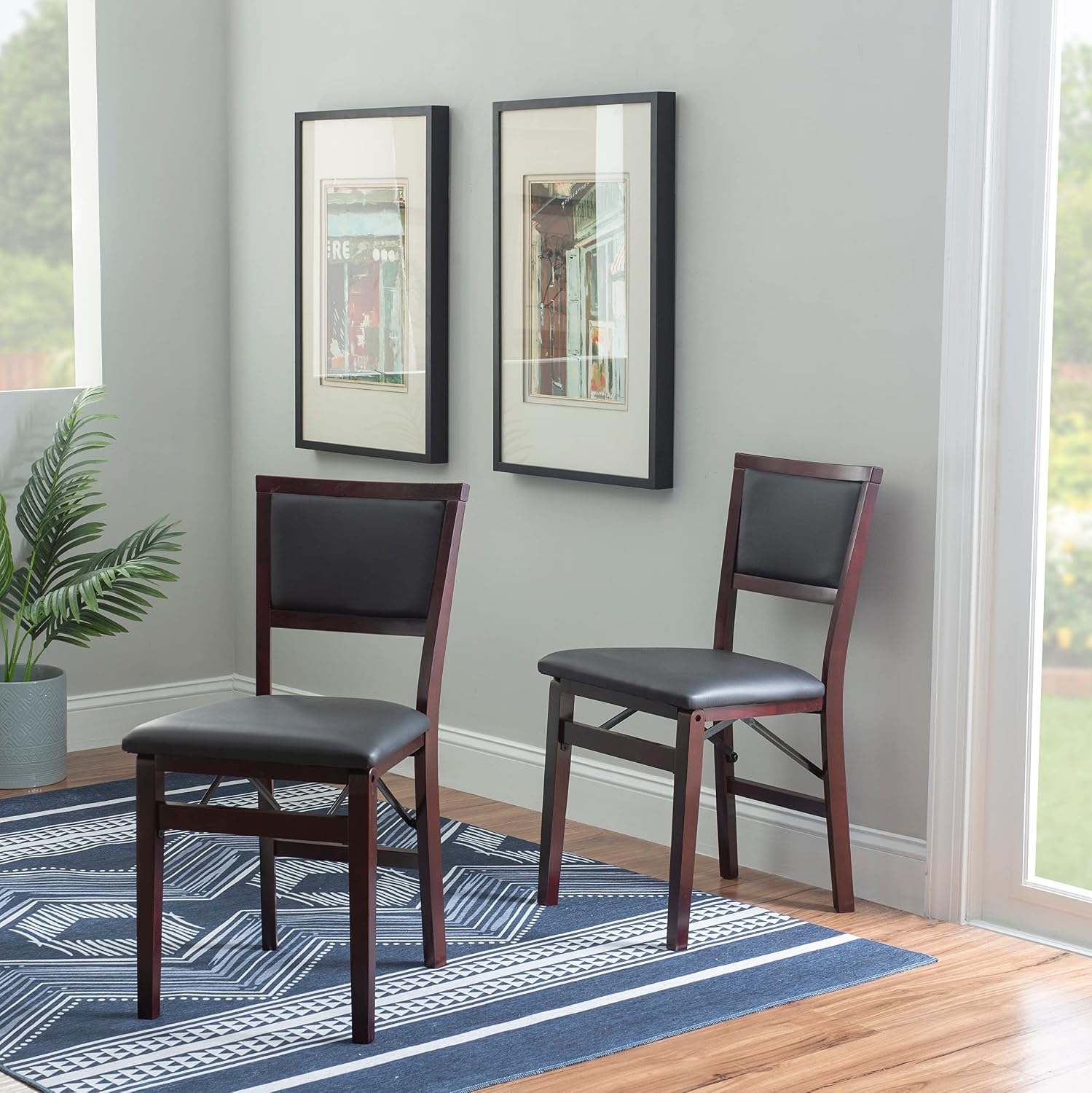 Linon Keira Pad Back Folding Bar Stool