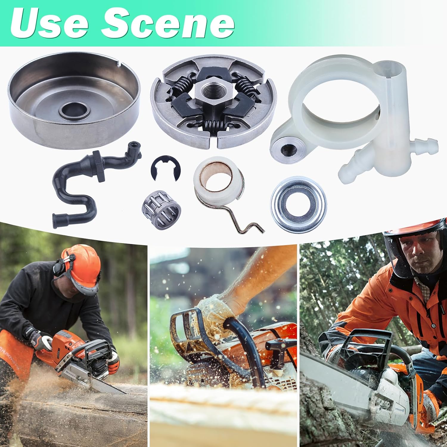 Adefol 325 7T Sprocket Clutch Drum Oil Pump Kit for Stihl MS251 MS231 MS231C MS251C Chainsaw