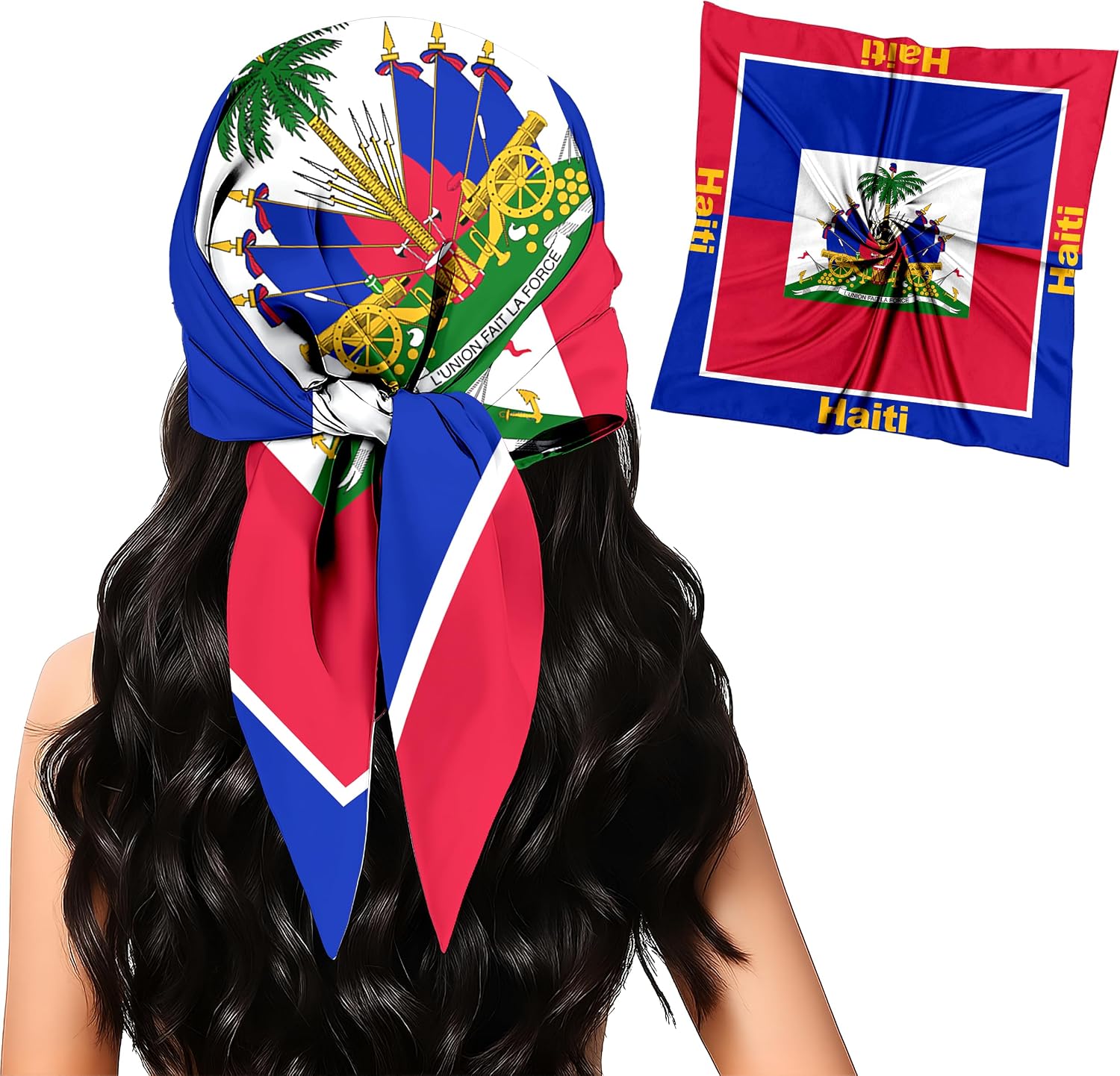 Fashion Bandana Women,Flag Silk Scarf,27.5x27.5 Large Square bandanas,Satin Hair for Sleeping,Travel,for Gift