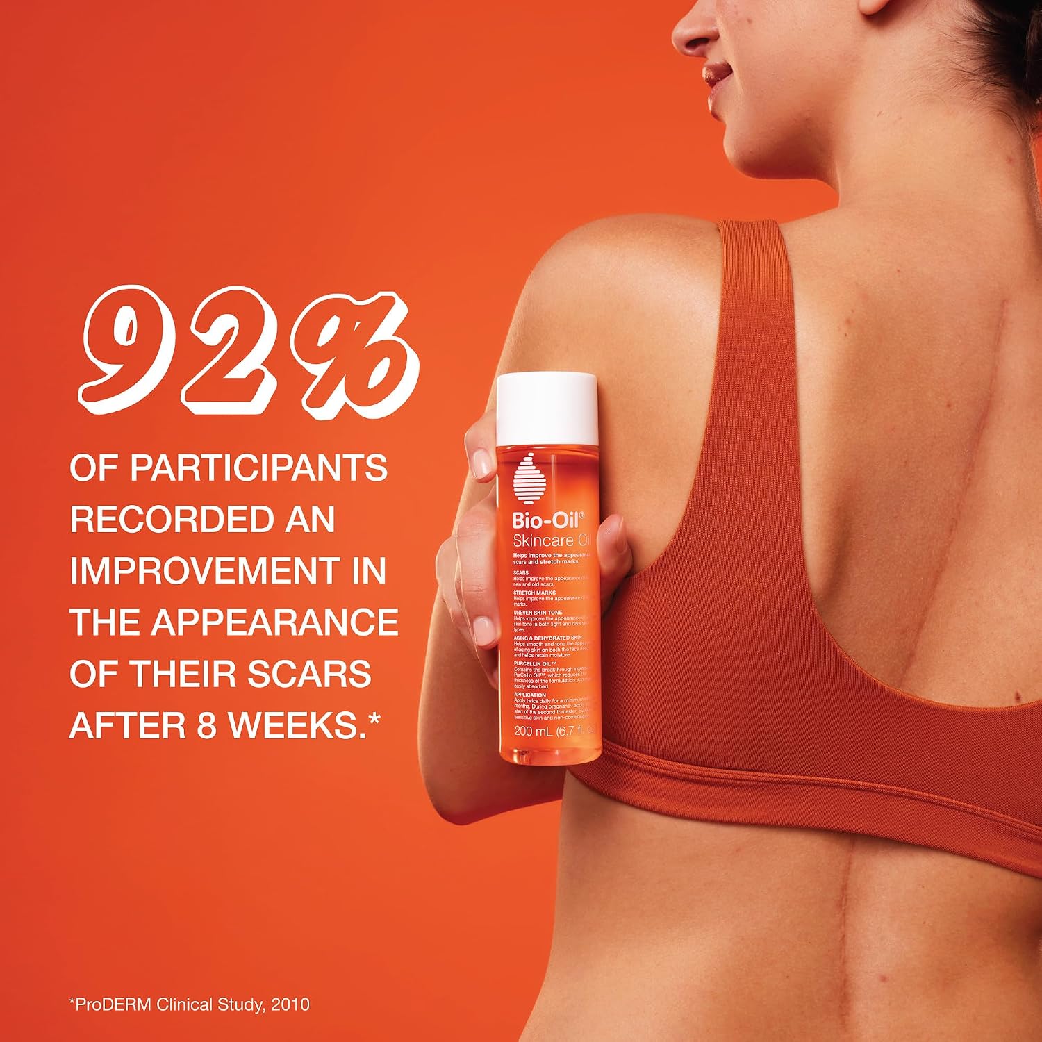 Bio-Oil Skincare Body Oil Serum, Scars & Stretch Marks, 6.7 fl oz | Dermatologist Recommended, Vitamin E & A, Dry & Sensitive Skin, Non-Comedogenic, Face and Body, Scar Treatment