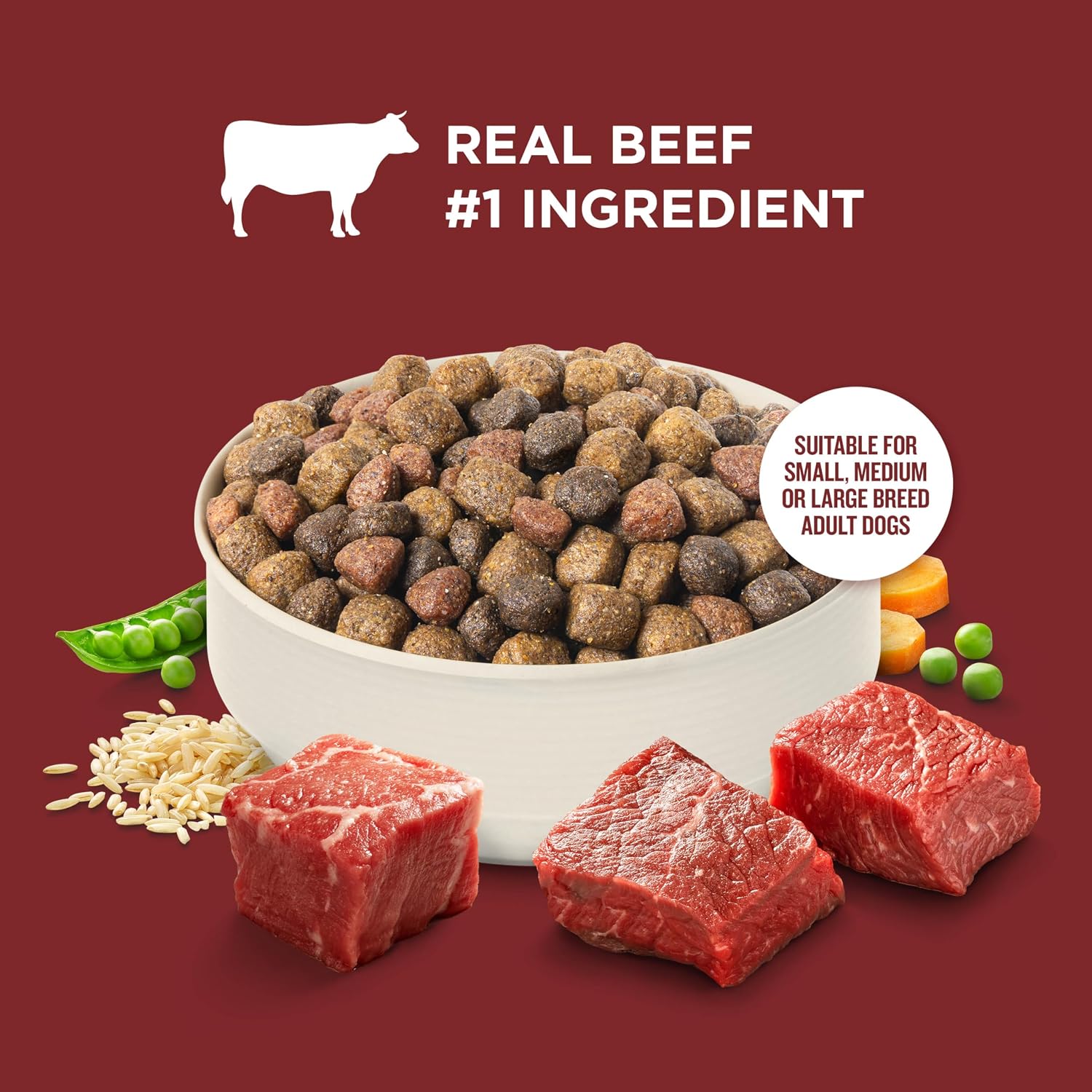 Nutrish Dry Dog Food, Beef, Pea & Brown Rice, 28 lb. Bag (Rachael Ray)