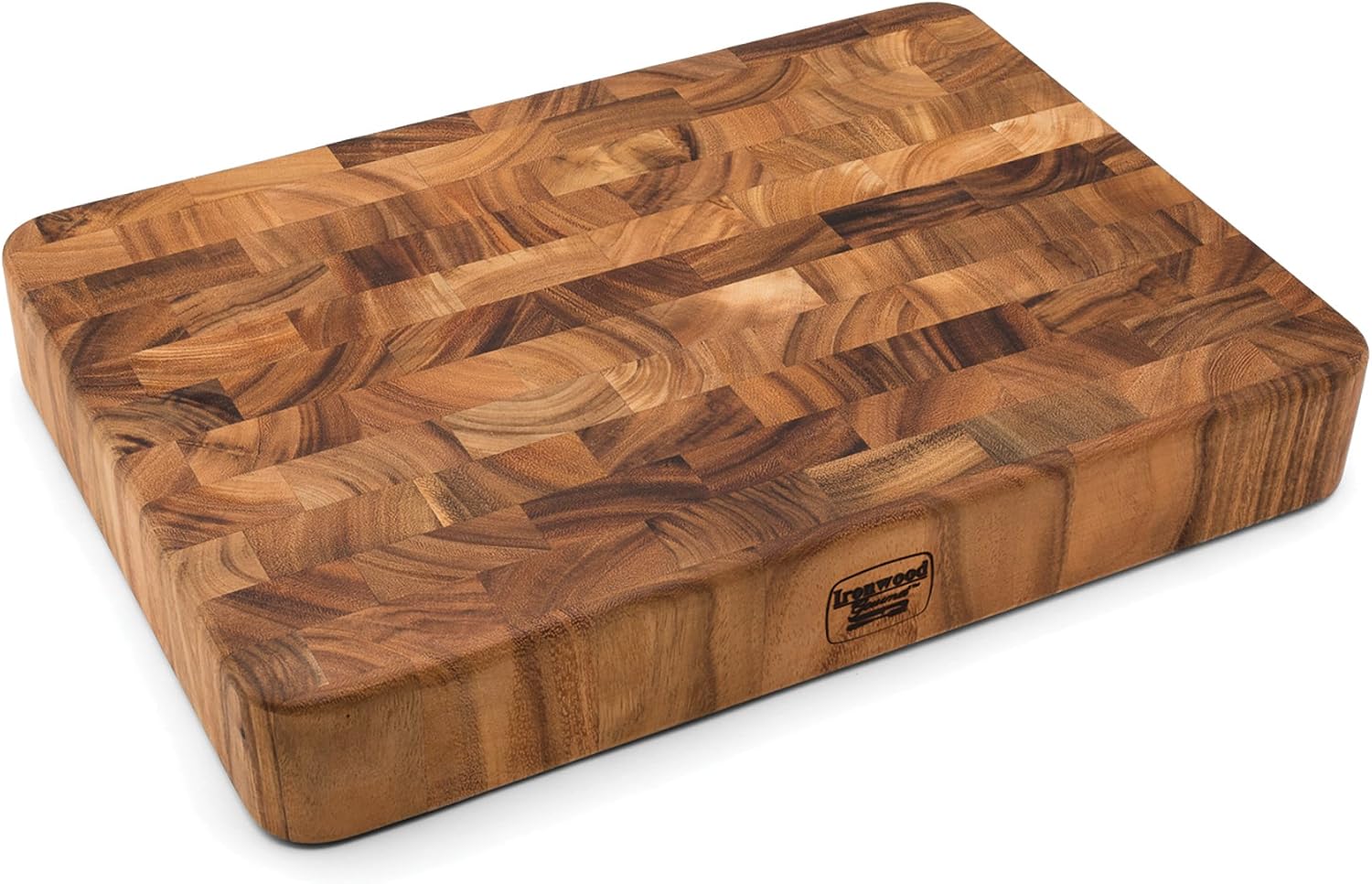 Ironwood Gourmet End Grain Union Stock Yard Professional Chopping Butcher Block, Brown